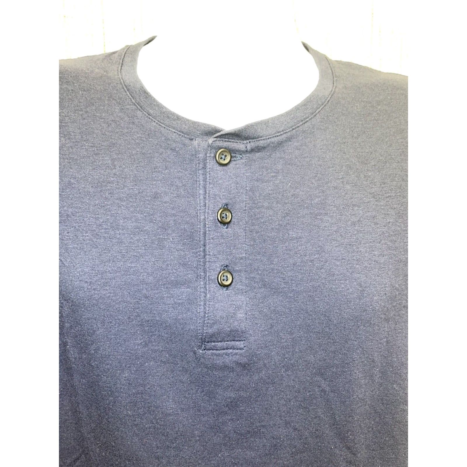 Vintage Tommy John Shirt Henley Men M Cotton Blend Dark Blue Button-Up Short Sleeve Mens M Blue Henley Shirt (should avoid duplication of M). Size US M / EU 48-50 / 2 - 2 Thumbnail