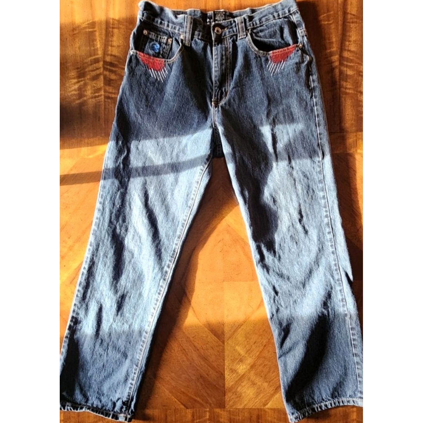 Rocawear Rocawear Jeans Mens 34 Blue Dark Denim Wide Leg Hip Hop Street Wear Y2K Size US 34 / EU 50 - 4 Thumbnail