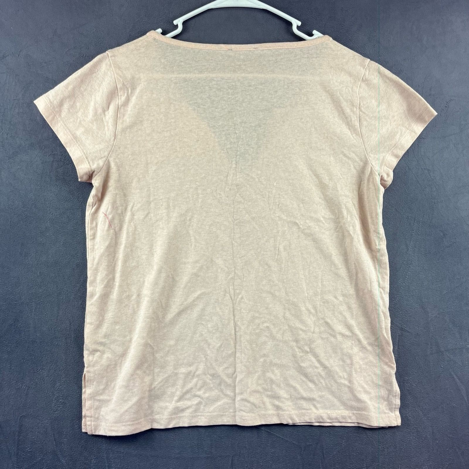 J.Crew J. Crew Cut V- Neck Shirt Women's Medium Light Basic Size M / US 6-8 / IT 42-44 - 2 Thumbnail