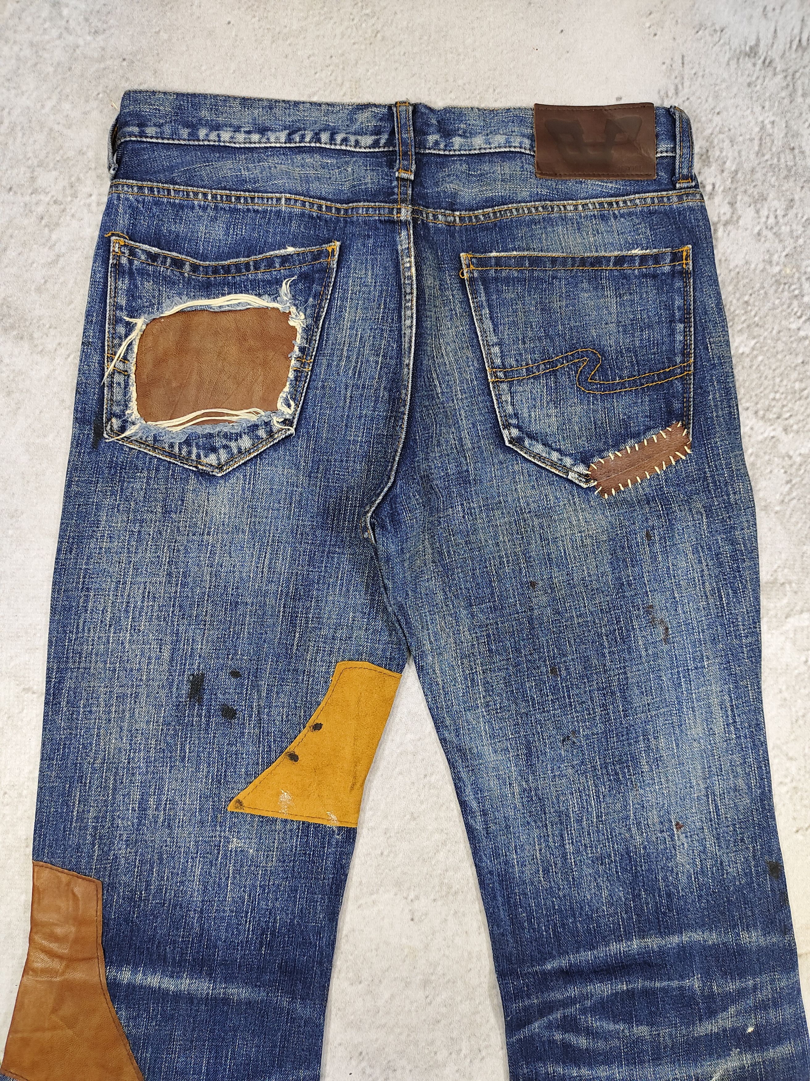 If Six Was Nine Bonds&Peace🇯🇵 Grunge Punk Rock Distressed Patchwork Jeans Size US 31 - 9 Thumbnail
