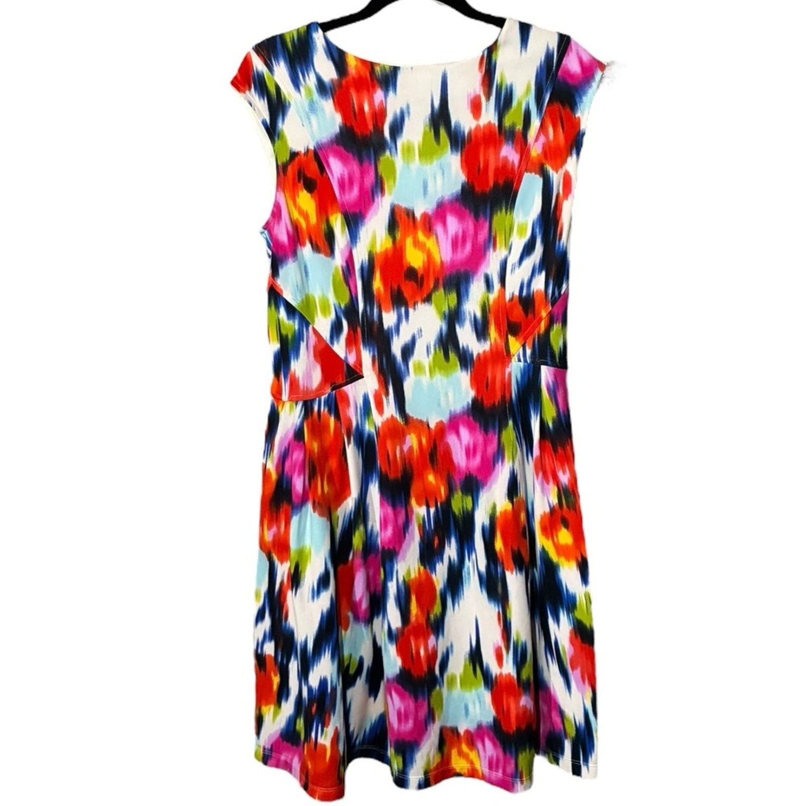 MAGGY LONDON Maggy London Floral Cap Sleeve Sheath Dress Women’s 10 EUC Size L / US 10 / IT 46 - 2 Thumbnail
