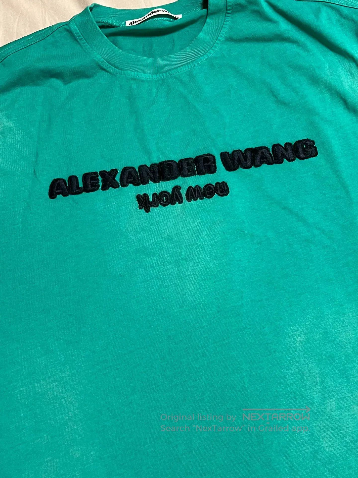 Alexander Wang Alexander Wang Green Logo Washed T. Size US L / EU 52-54 / 3 - 5 Thumbnail