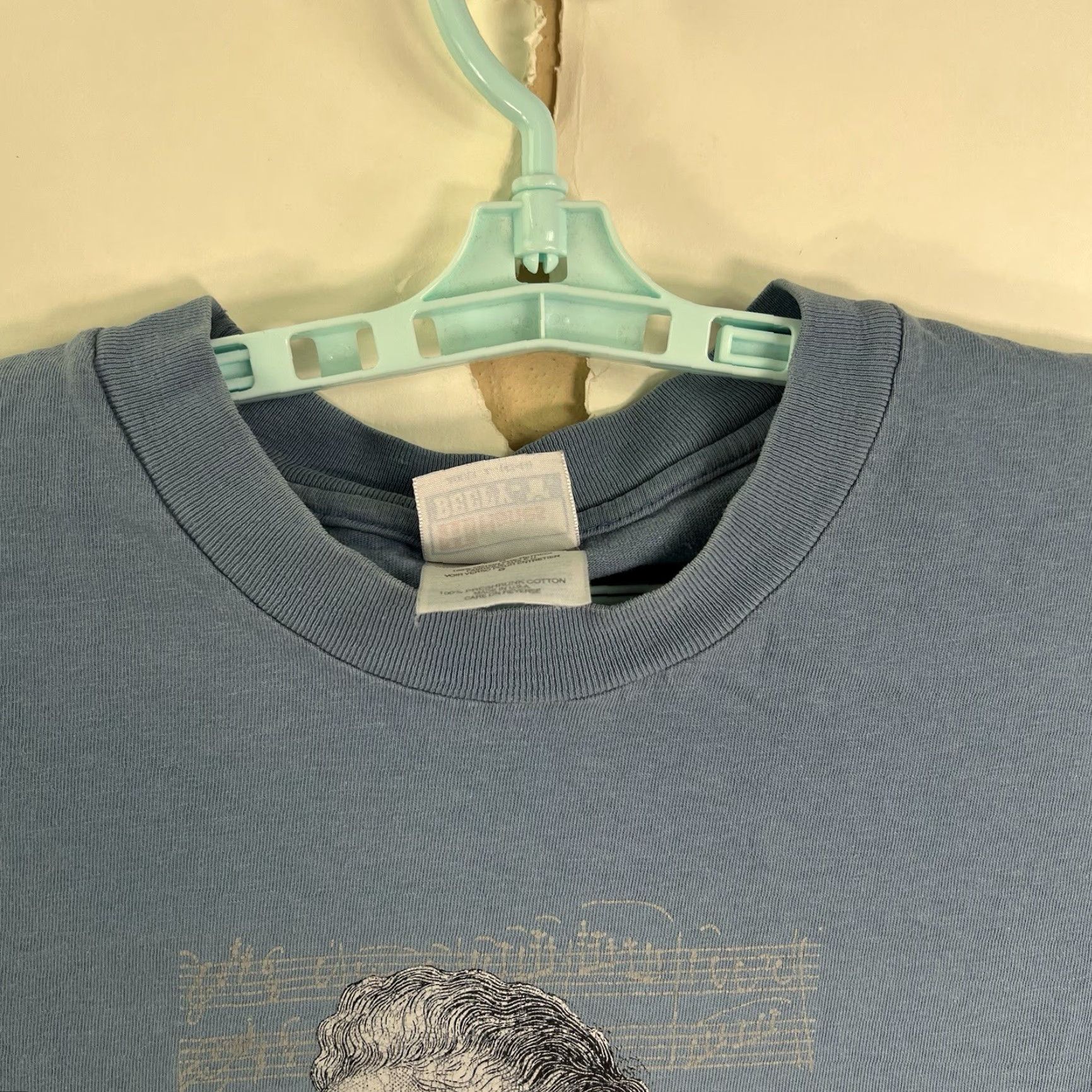 Hanes VINTAGE Hanes Woodstock Festival T-Shirt L Blue Graphic Print 90s Mens Size US L / EU 52-54 / 3 - 4 Thumbnail