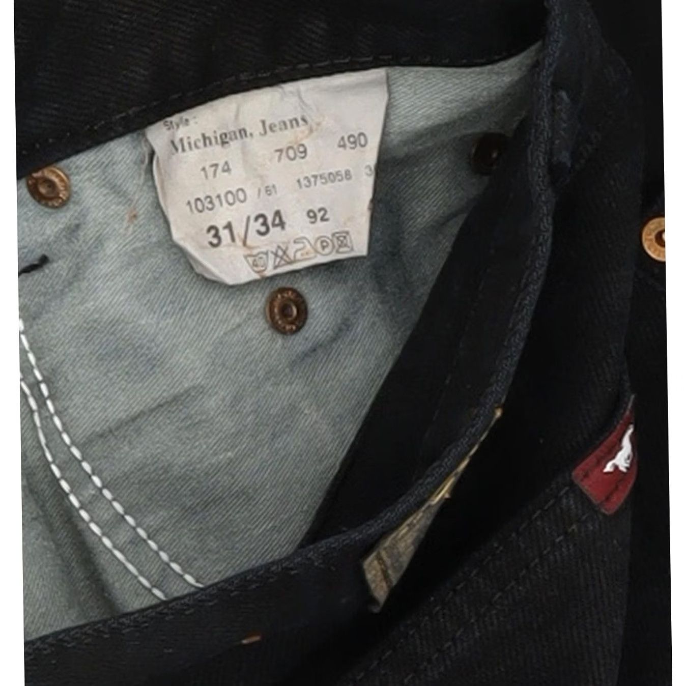 VINTAGE Mustang Men Black Jeans Straight Regular W30 L32 (59848)