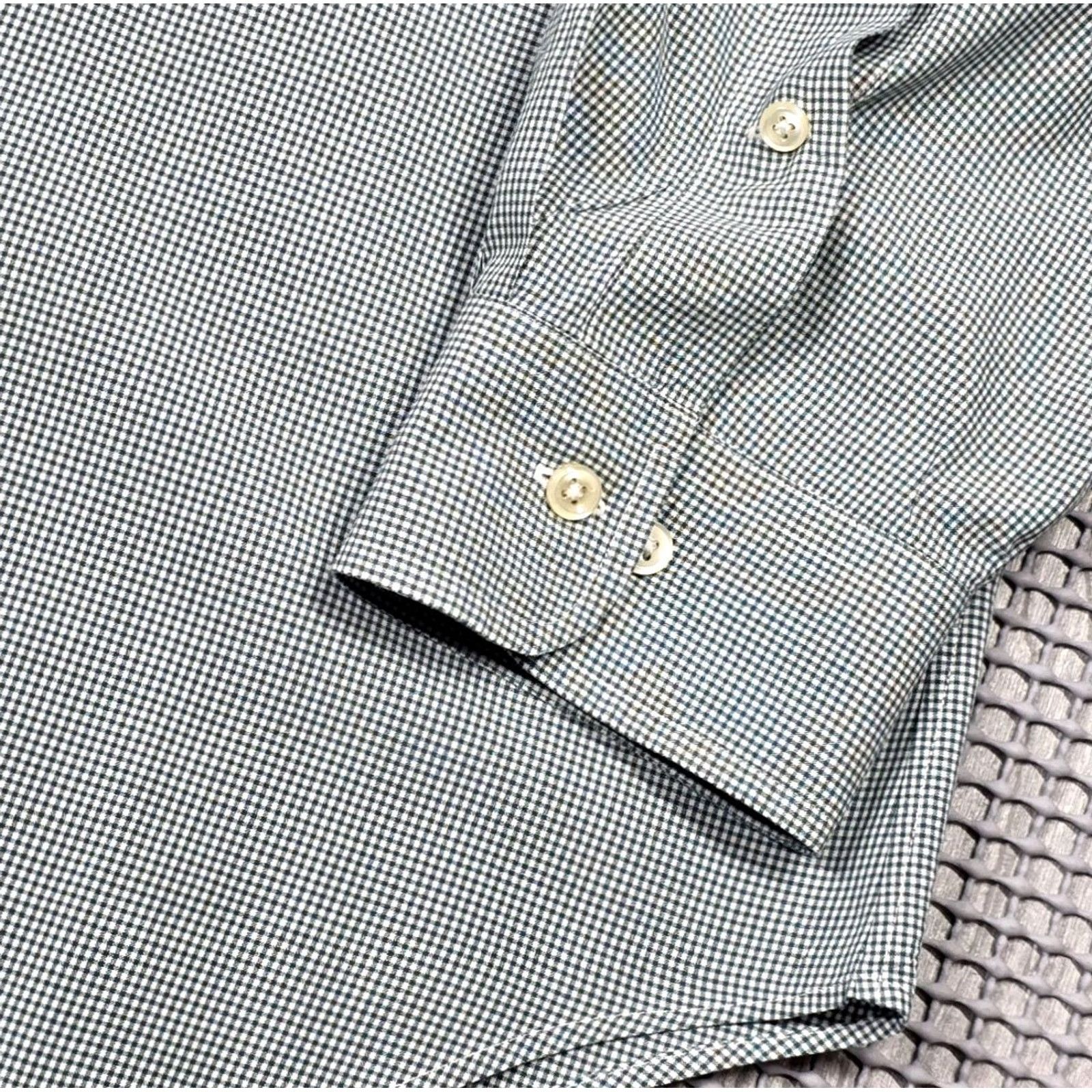 Polo Ralph Lauren Polo Ralph Lauren Button-Up Shirt Check Long Sleeve 17-34/35 Green Pony Vintage Mens Regular Size XS- Large Size US XL / EU 56 / 4 - 6 Thumbnail