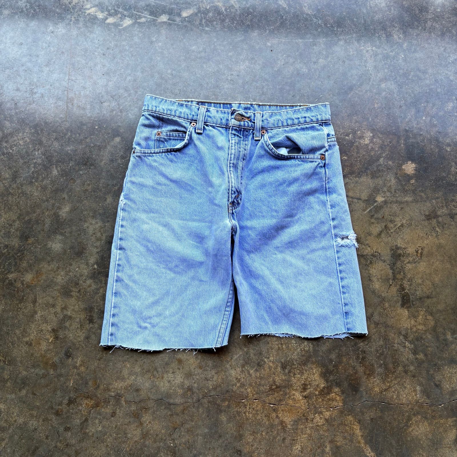 Levi's Beautifully Faded Levis Cutoff Orange Tab Jorts Size US 30 / EU 46 - 4 Thumbnail