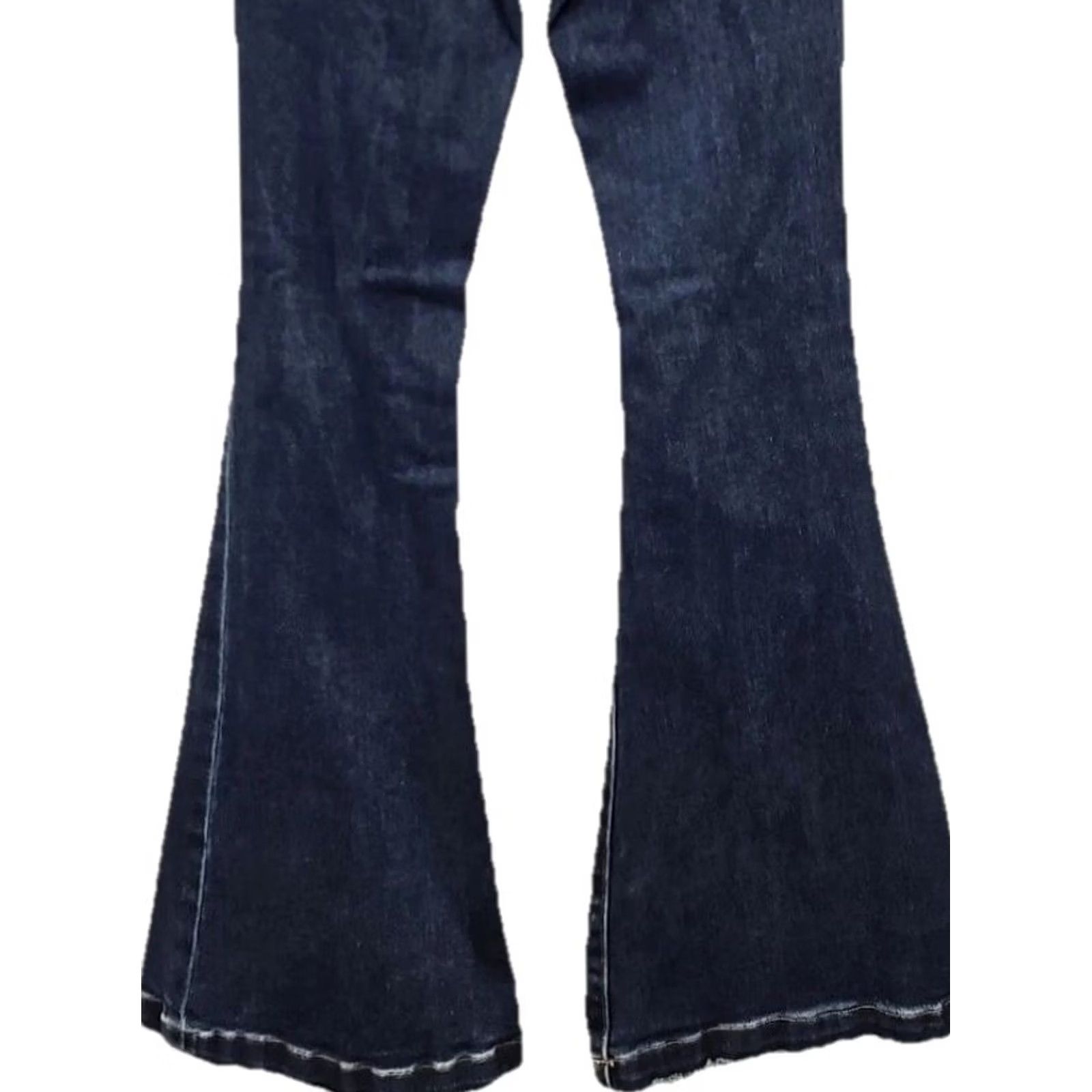Vintage Zenana Boot Cut Jeans Womens Size 24 Denim Stretch Distressed Mid Rise Blue 30 in Inseam Jeans Women`` Size 42" / US 20 - 7 Thumbnail