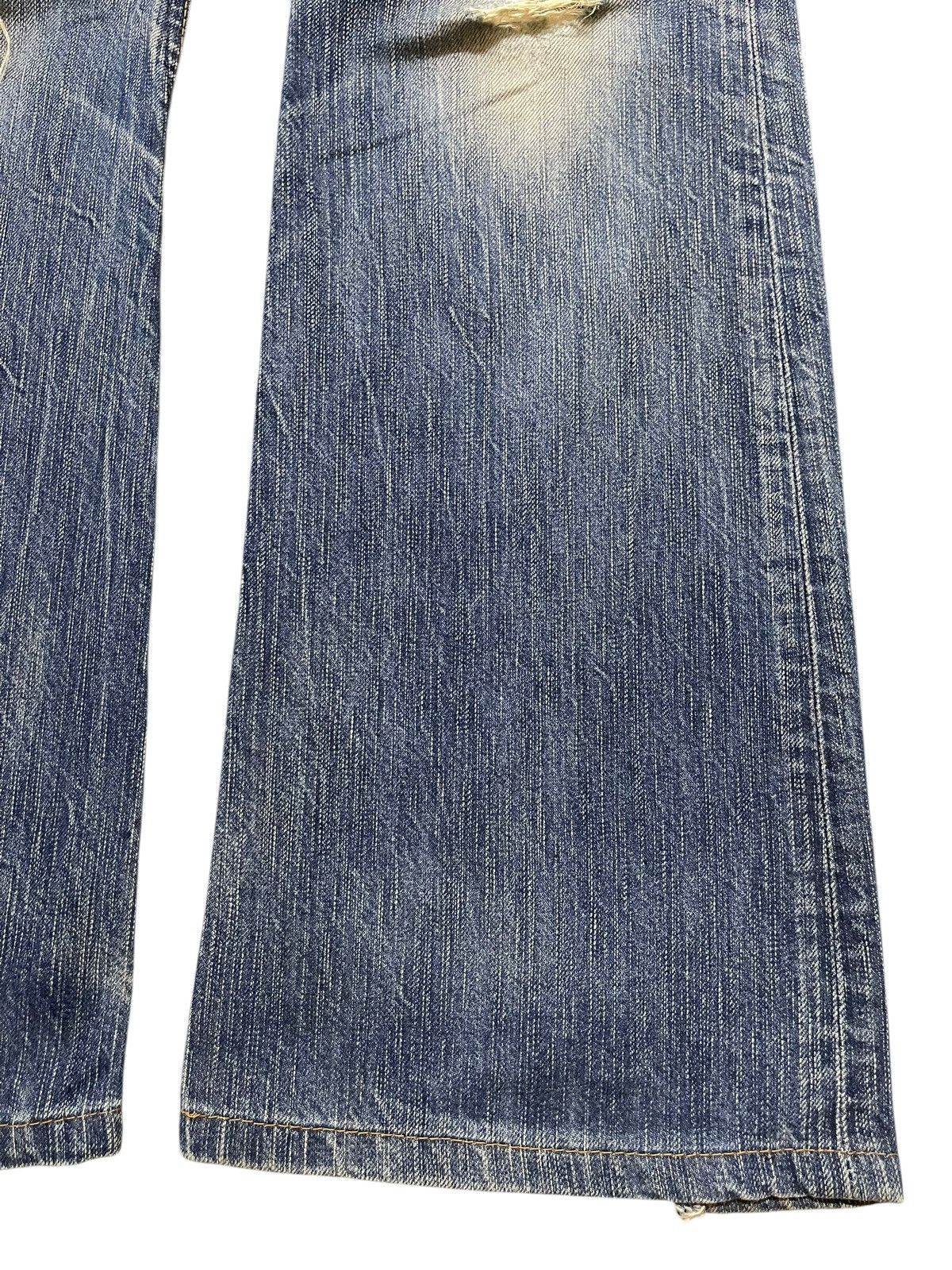 Edwin Vintage Edwin 503 Mud Faded Wash Distress Flare Jeans Size US 29 - 8 Thumbnail