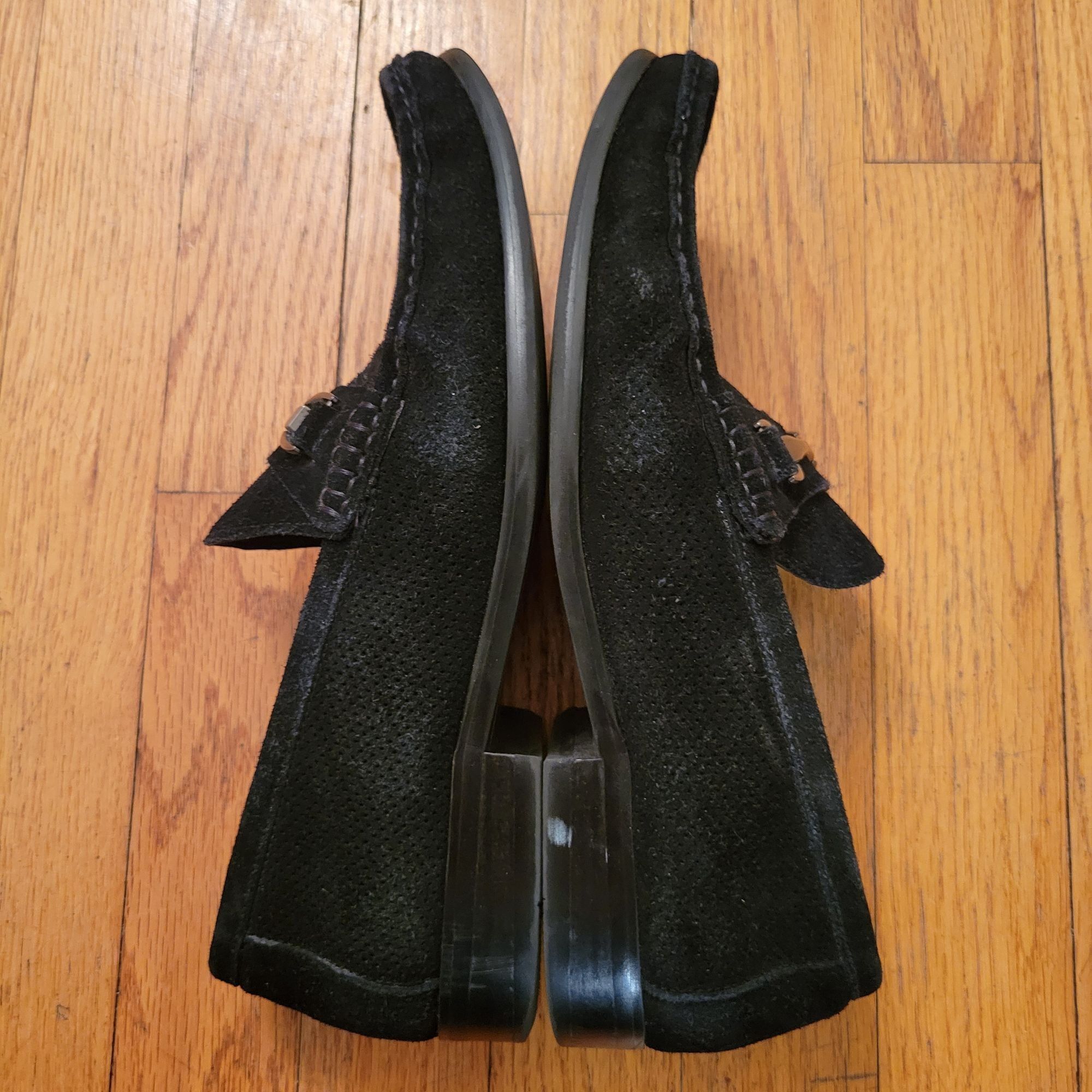 Saks Fifth Avenue Saks Fifth Avenue Black Leather Loafers Metal Horse Bit Acce Size US 8 / EU 41 - 6 Thumbnail