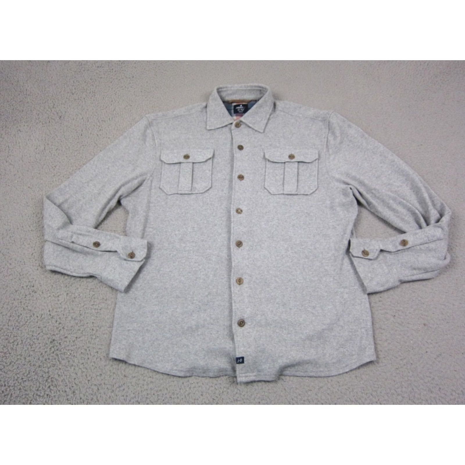 johnnie-O johnnie-O Shirt Mens Medium Gray Brayden Stretch Flannel Lodge Button Up Casual Size US M / EU 48-50 / 2 - 2 Thumbnail