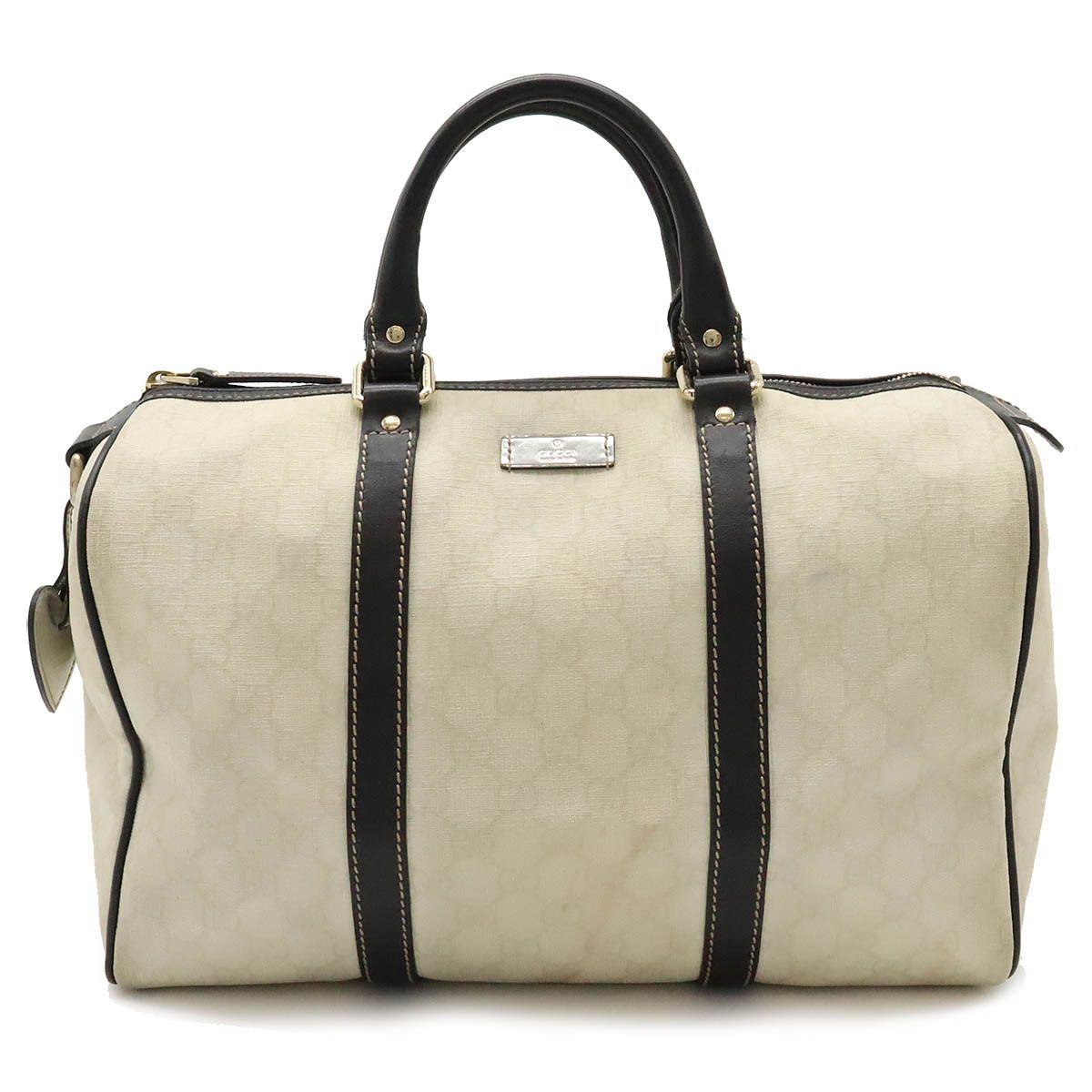 Gucci Gucci Gucci GG Supreme Mini Boston Handbag PVC/Patent Leather 193603 Canvas Handbag 193603 in Good Condition Size ONE SIZE - 1 Thumbnail