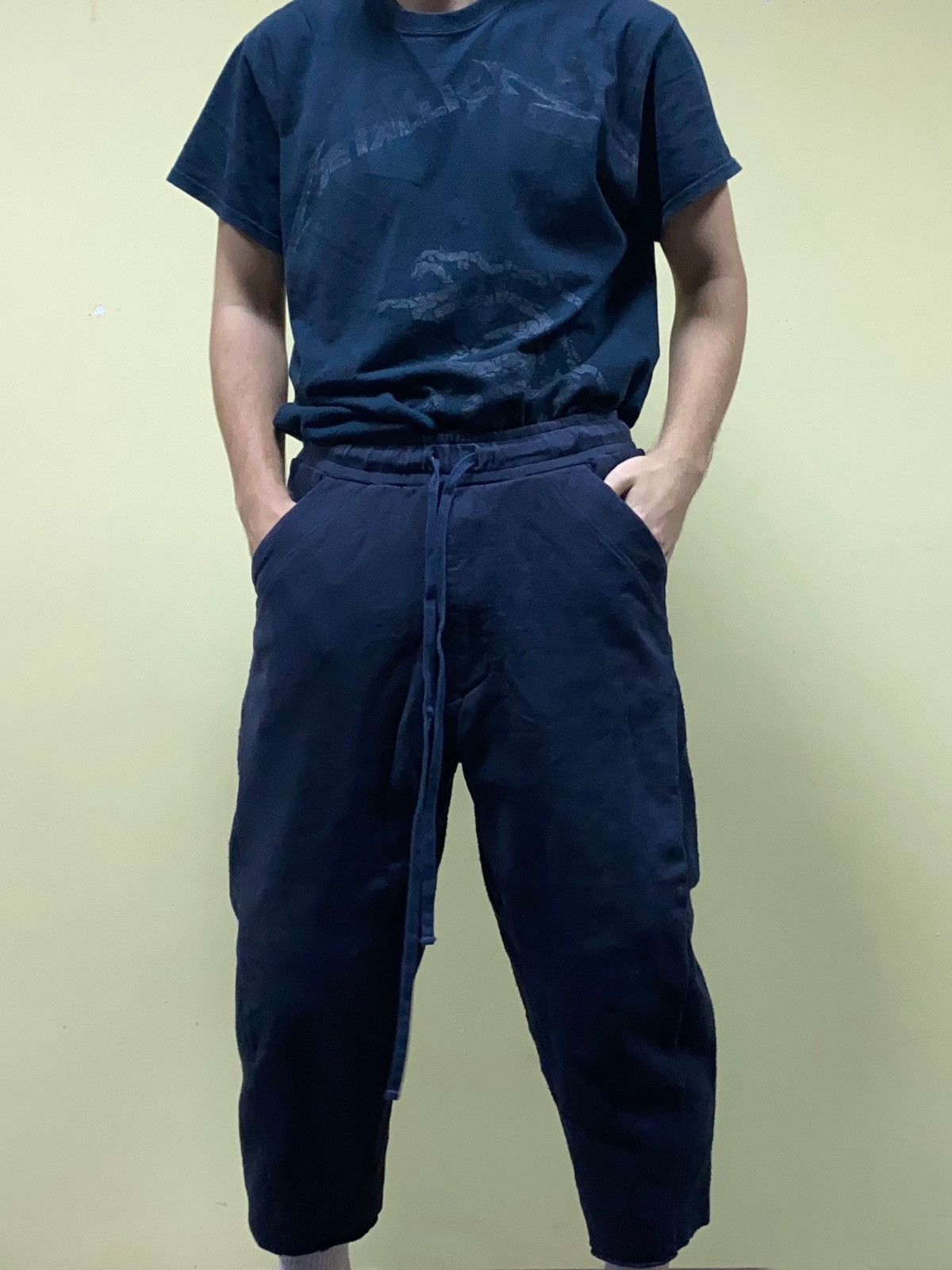 Julius ISDN Japanese RARE image fleece/cotton vintage wide pants Size US 32 / EU 48 - 2 Thumbnail