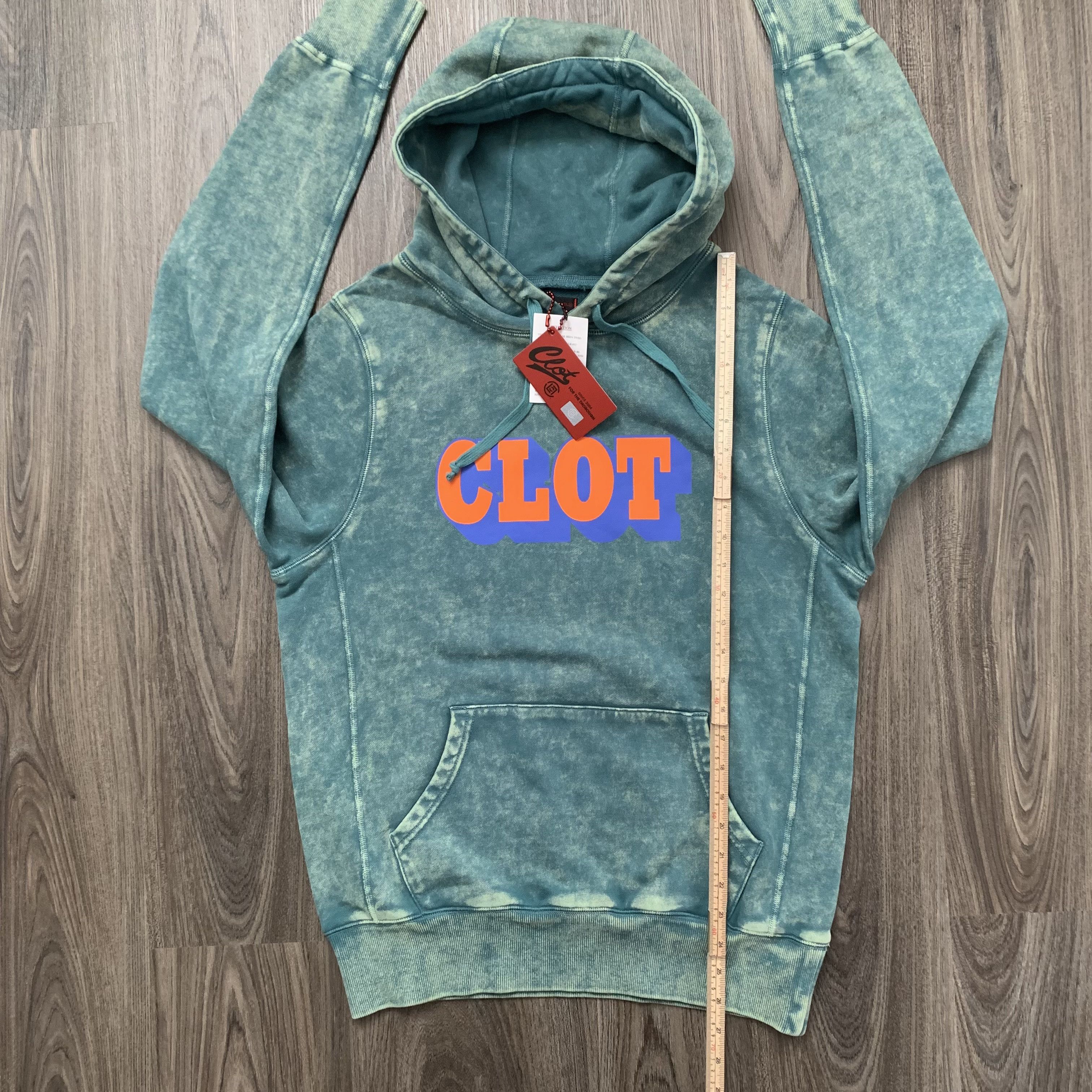 CLOT Clot Green Distressed Shadow Hoodie logo Mens Size Small Size US S / EU 44-46 / 1 - 8 Thumbnail