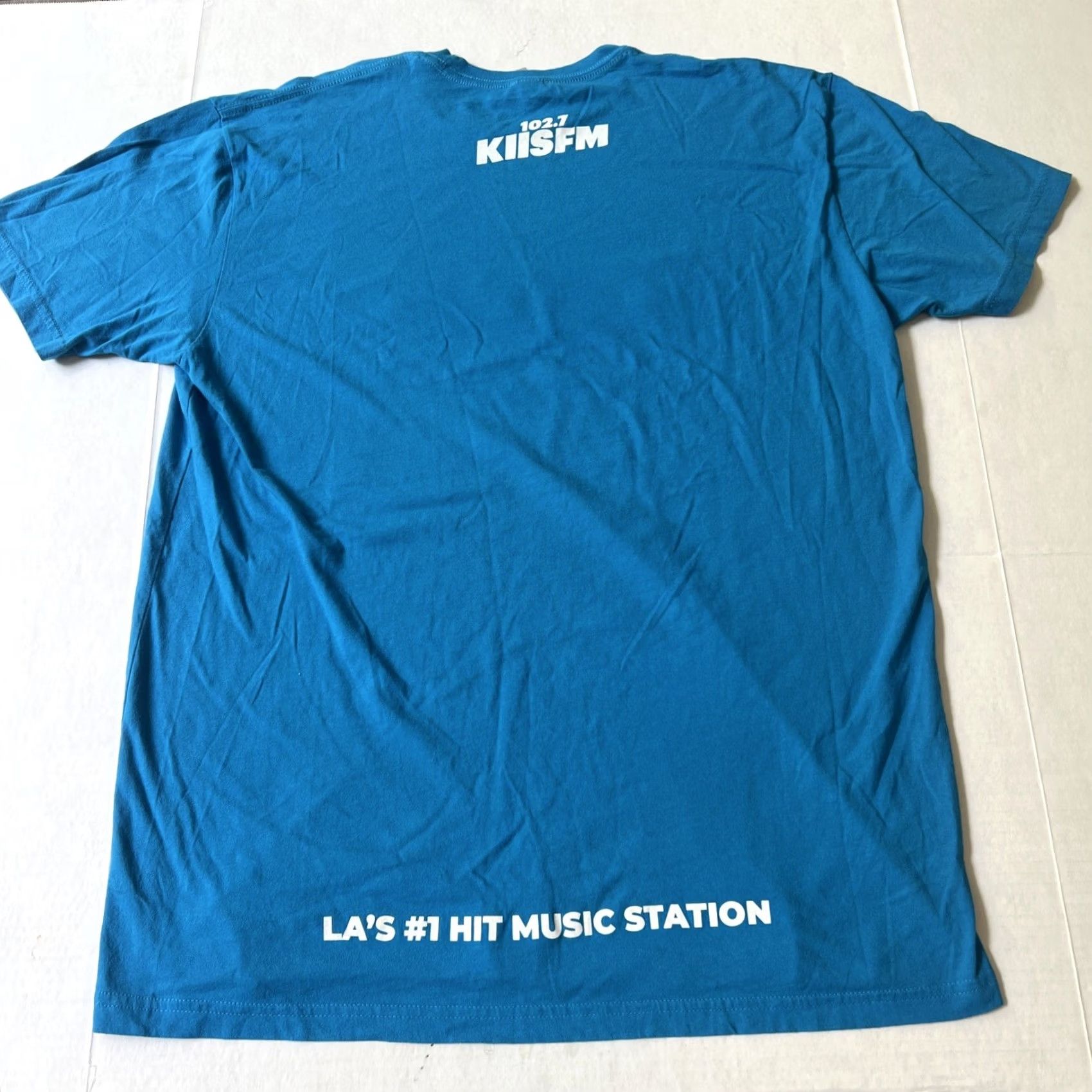Next Level VINTAGE KIIS FM Radio 102.7 Rainbow Logo Shirt XL Blue Next Level Men Short Sleeve Crew Neck Graphic Print Concert/Never Worn Size US XL / EU 56 / 4 - 3 Thumbnail