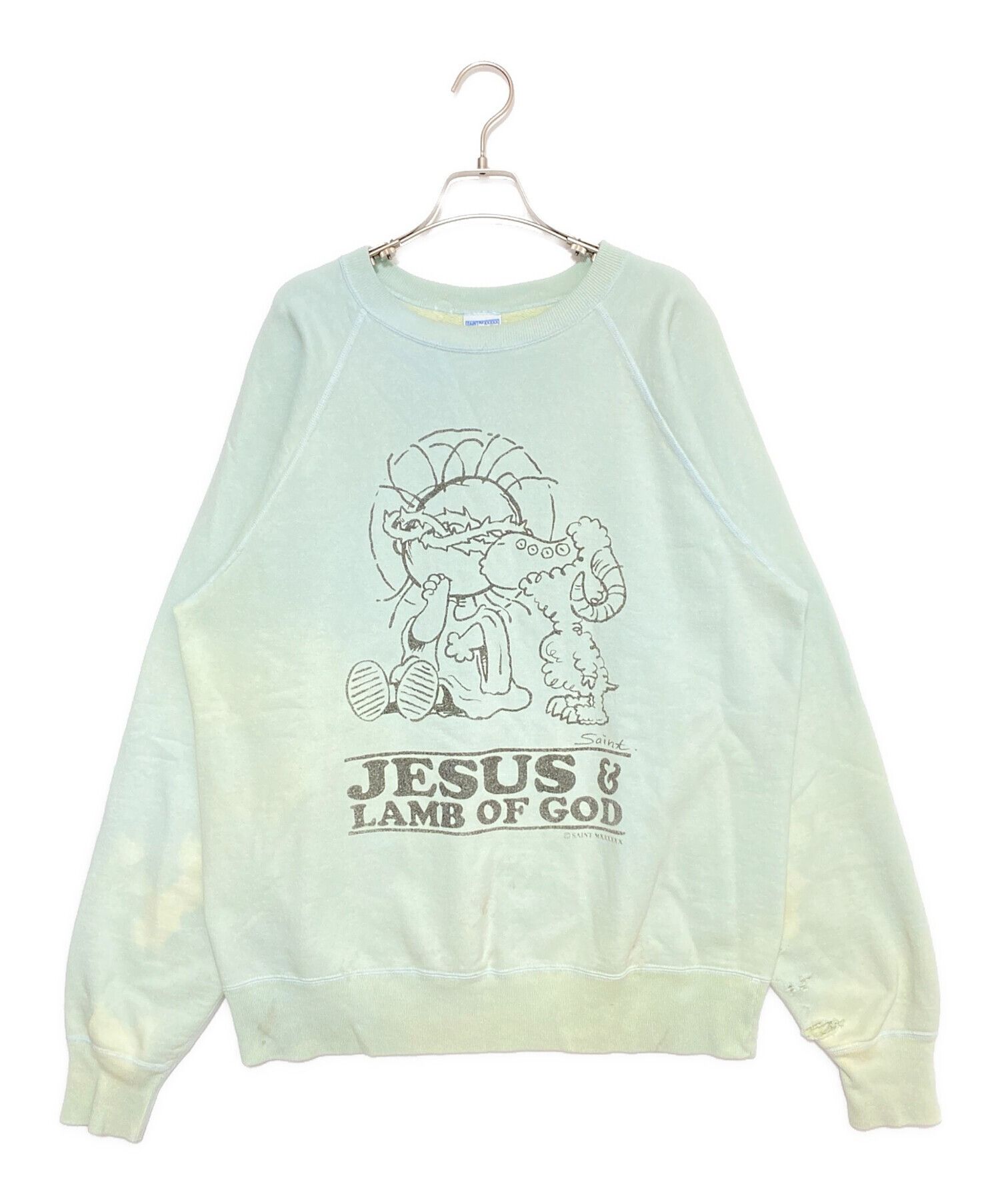 Saint Michael SAINT MICHAEL 23AW JESUS Crew Neck Cotton Sweatshirts Size L Size US L / EU 52-54 / 3 - 1 Thumbnail
