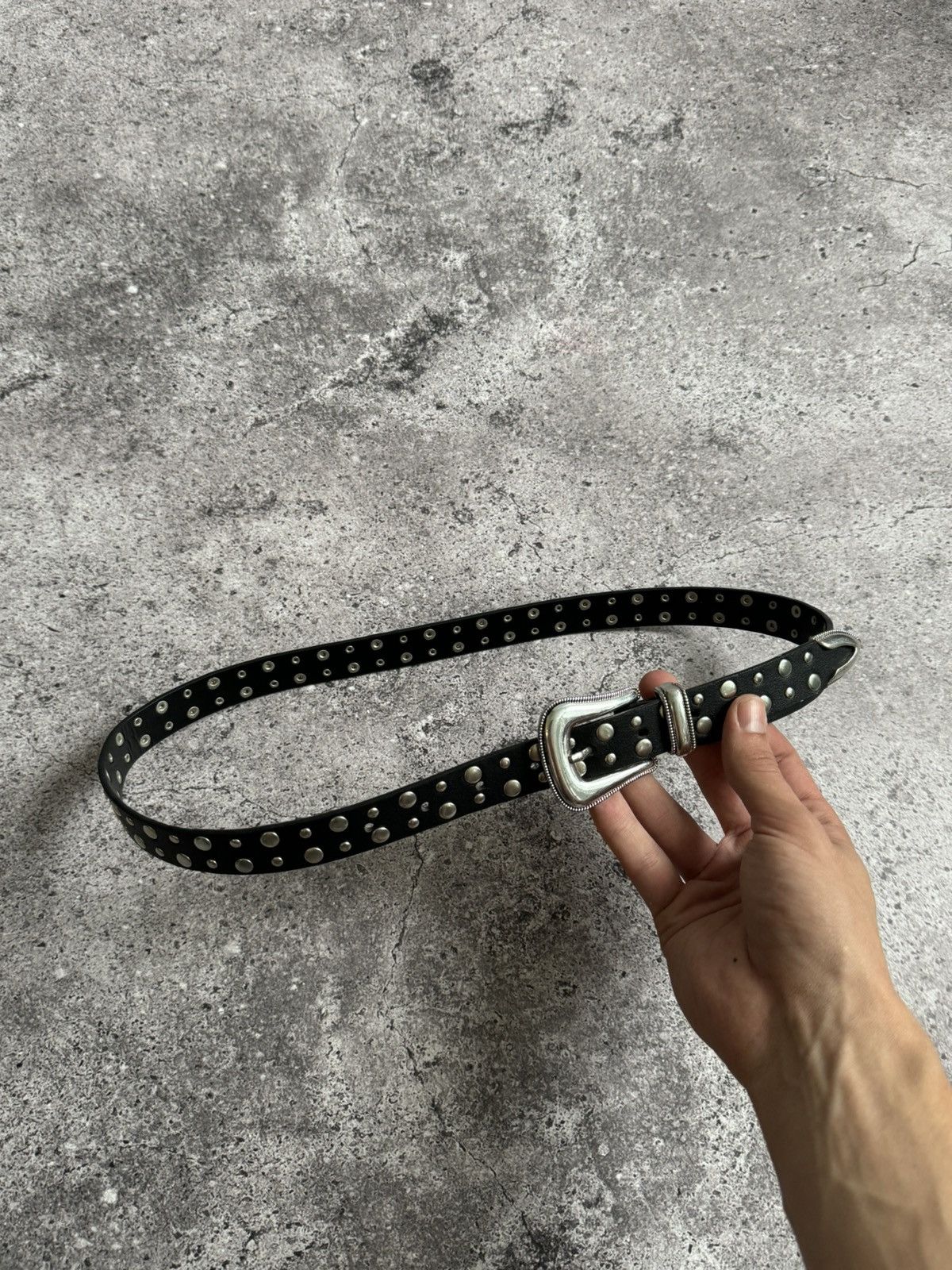 Vintage Vintage Y2K Avant garde leather style belt Size ONE SIZE - 4 Thumbnail