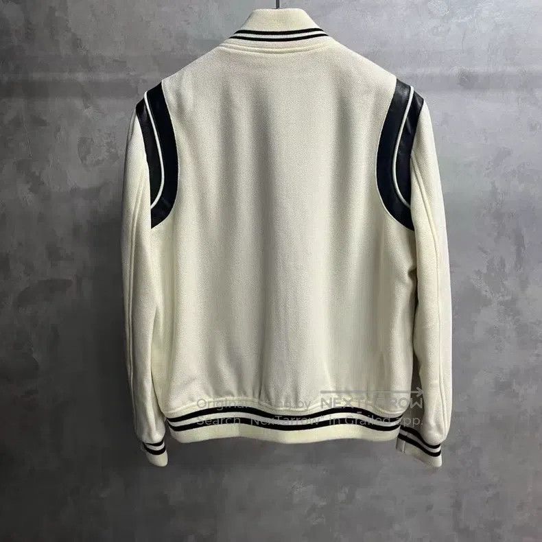 Saint Laurent Paris Saint Laurent Paris White Striped Single Breasted Casual T Size US S / EU 44-46 / 1 - 2 Thumbnail
