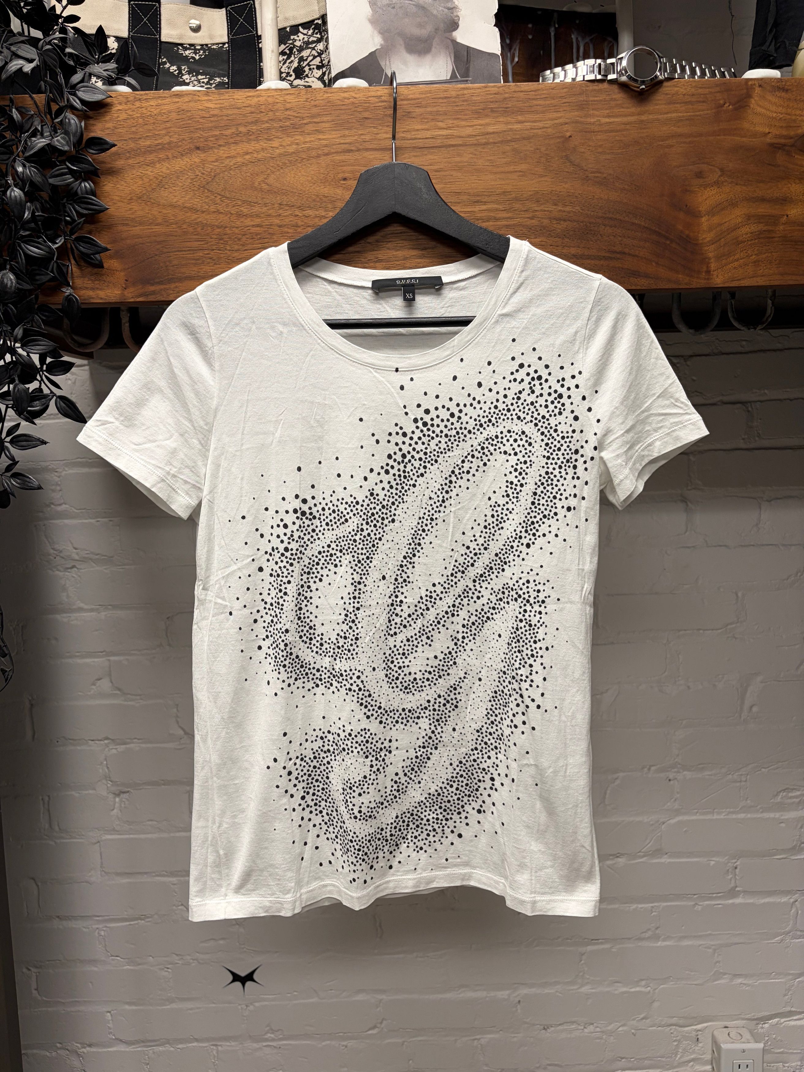 Gucci Gucci ‘Cursive G’ Pointallism Logo White Graphic T-Shirt Size US XS / EU 42 / 0 - 1 Thumbnail