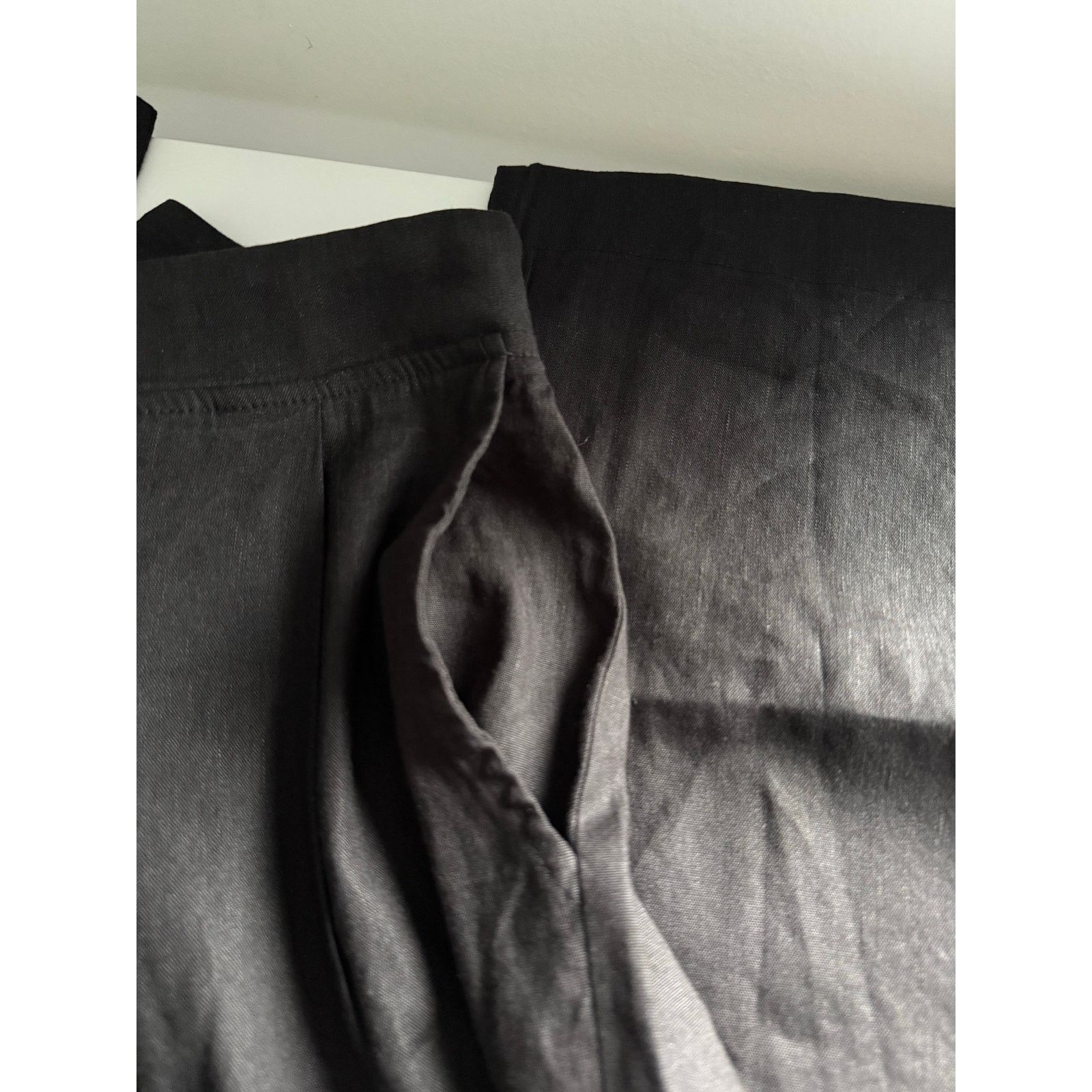 MONROW $175 New Monrow Linen Pleated Pants - XS Black Size 26" / US 2 / IT 38 - 13 Thumbnail
