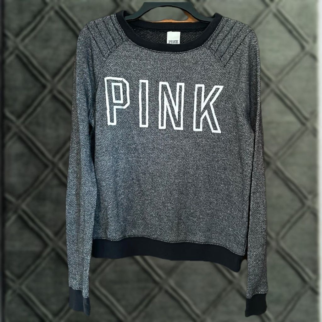 Victoria's Secret VINTAGE Victoria's Secret Pink Sweatshirt Women XS Gray Crewneck Knit Pullover Fall Size XS / US 0-2 / IT 36-38 - 1 Thumbnail