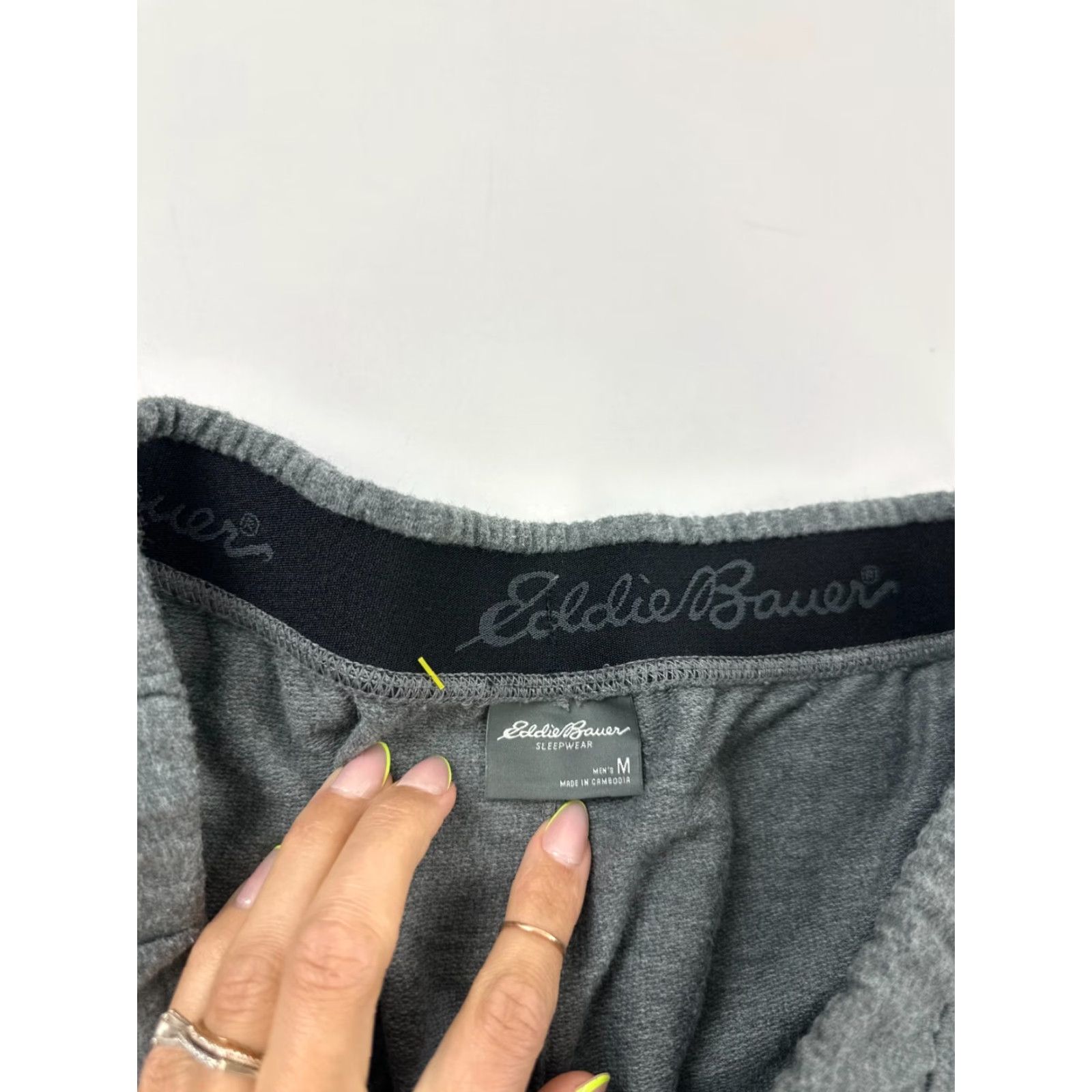 Eddie Bauer Eddie Bauer Sleep Shorts Mens M Gray Solid Drawstring Waist Lightweight Cotton Blend Size US 31 - 6 Thumbnail
