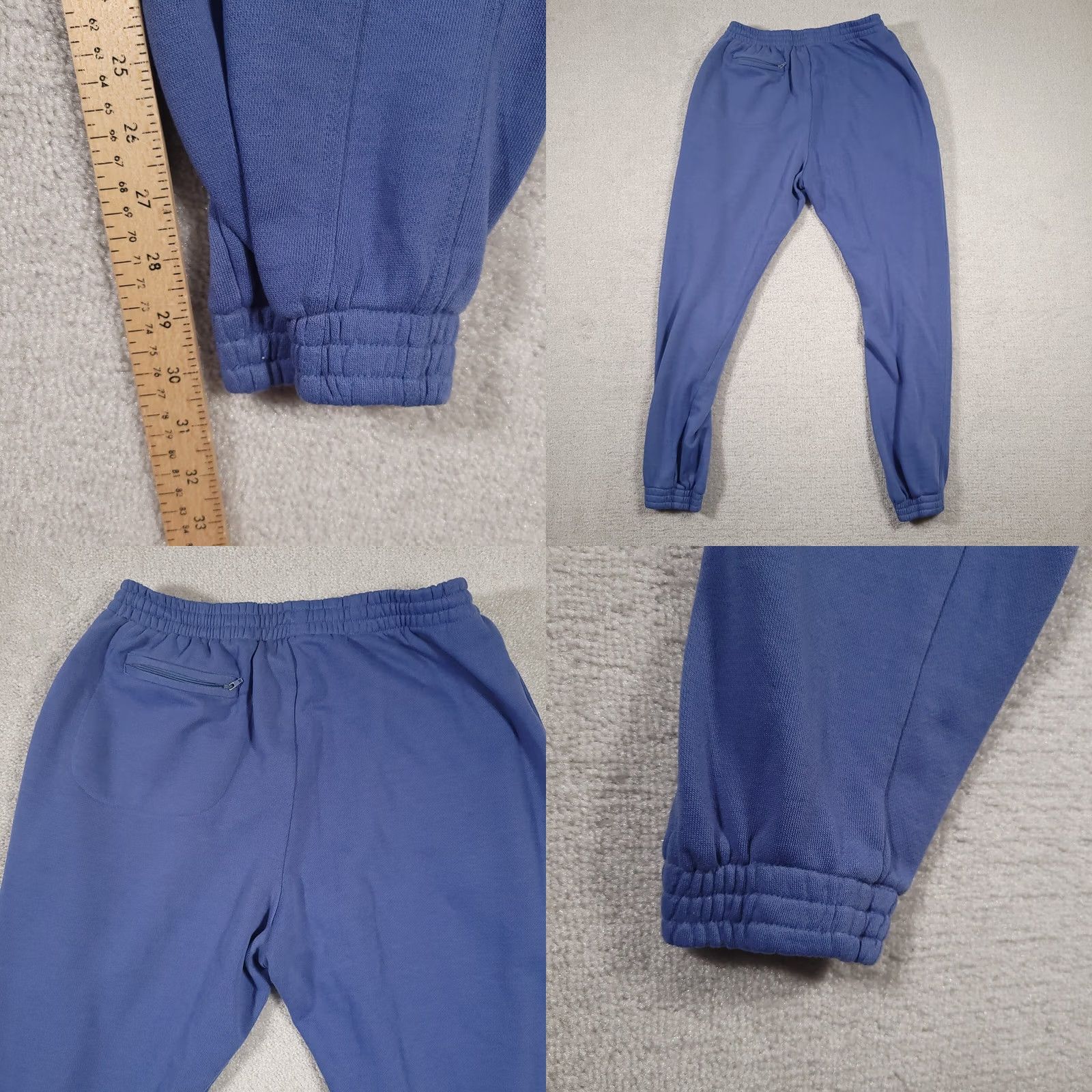 London Fog London Fog Pants Mens Medium Blue Jogger Sweatpants Pockets Elastic Waist Zipper Size US 31 - 8 Thumbnail