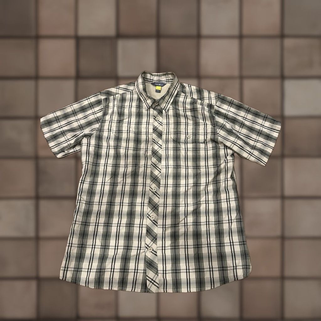 Eddie Bauer Eddie Bauer Travex Shirt Men L Short Sleeve Plaid Multicolor Button-Up Pocket Outdoor Travel Workwear Casual Mens Size US L / EU 52-54 / 3 - 1 Thumbnail