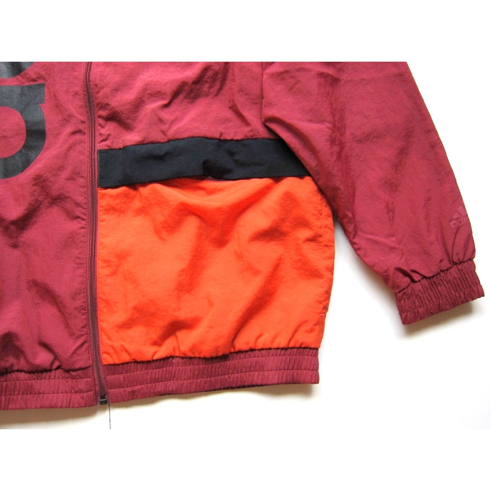 Adidas Adidas Big Logo Pink Orange Black Front Pocket Full Zip Track Jacket Men Large Size US L / EU 52-54 / 3 - 6 Thumbnail
