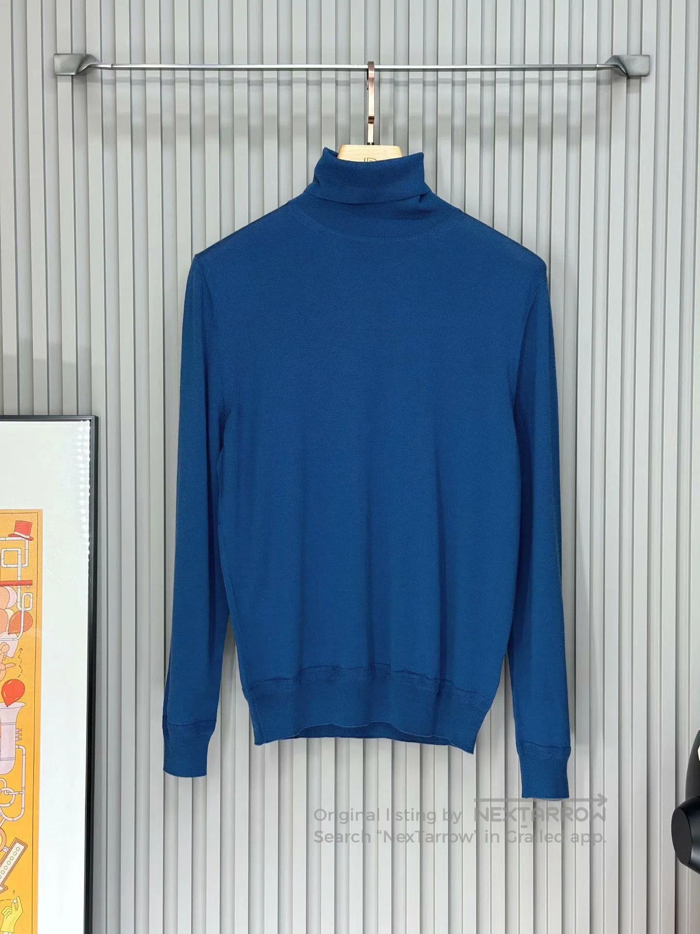 Ermenegildo Zegna Ermenegildo Zegna Blue Turtleneck Sweater. Size US M / EU 48-50 / 2 - 1 Thumbnail