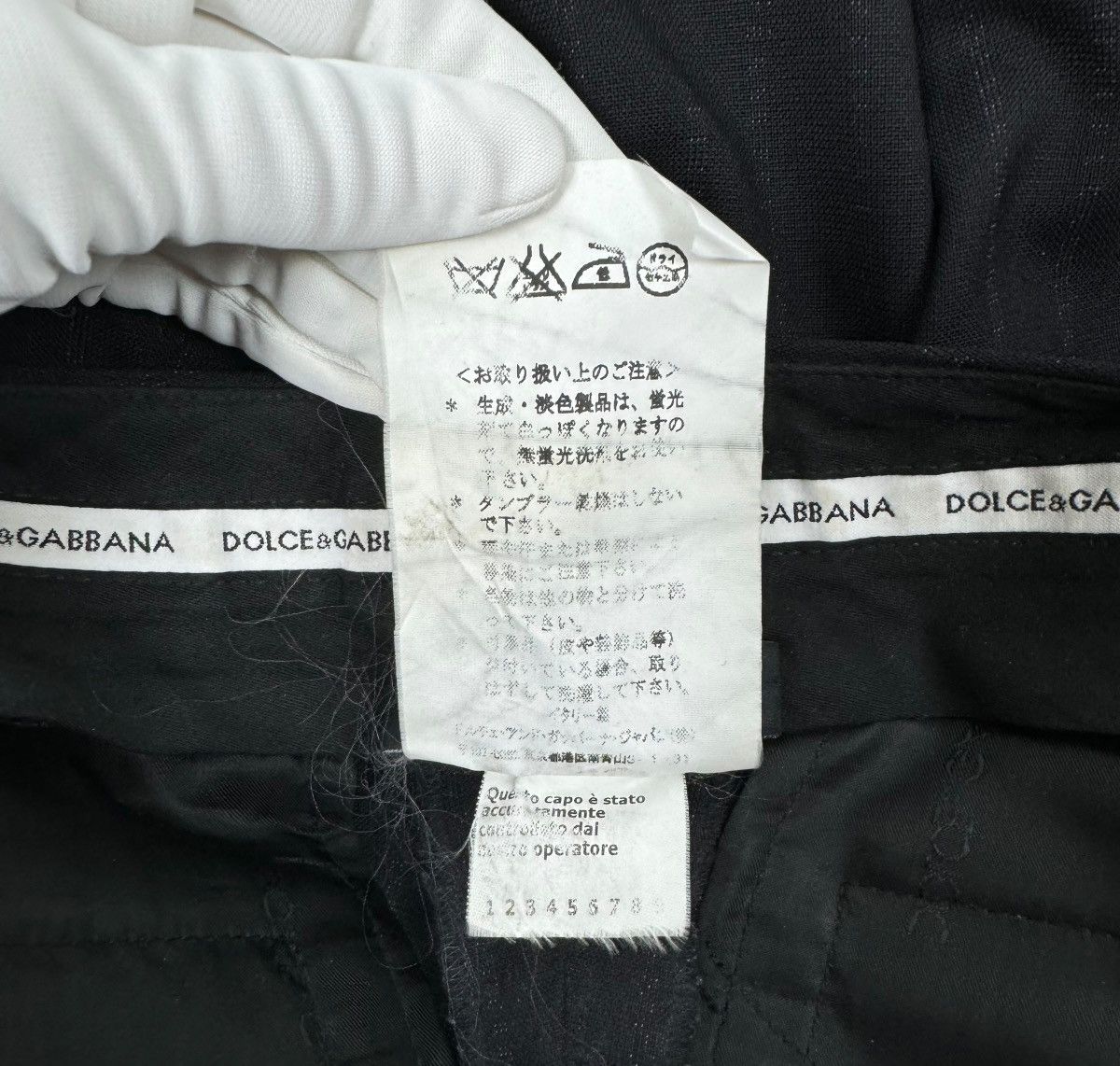 Dolce & Gabbana × Vintage Dolce & Gabbana Striped Dress Pants Virgin Wool Zips Decor Size 26" / US 2 / IT 38 - 15 Thumbnail