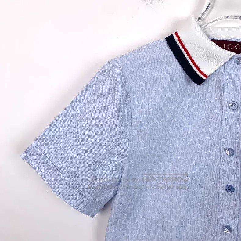 Gucci Gucci Light blue logo jacquard full print cotton drawstrin Size XS / US 0-2 / IT 36-38 - 3 Thumbnail