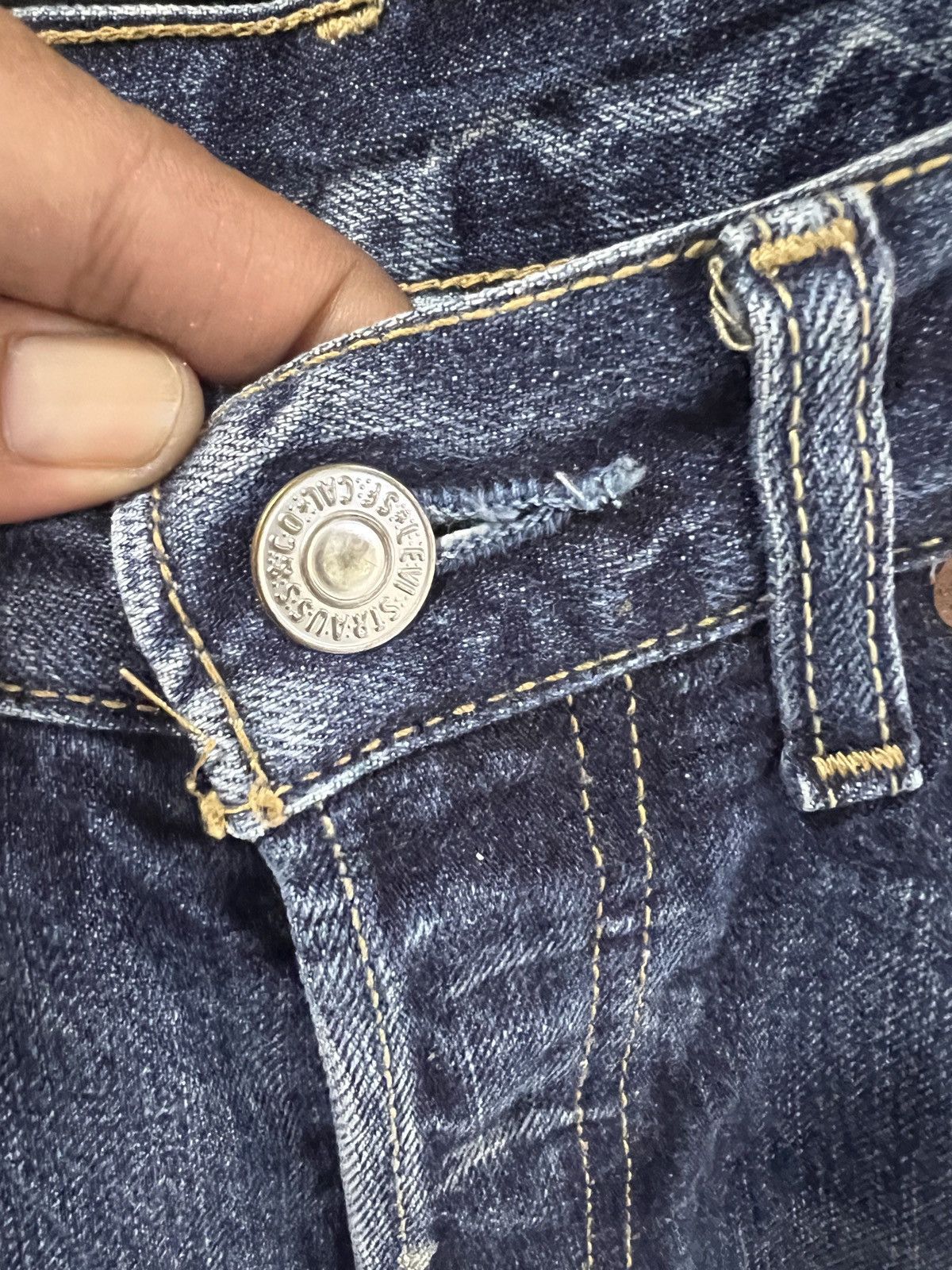 Levi's 🔥Levis 501 Button No 359 Distressed Denim Size 29" - 9 Thumbnail