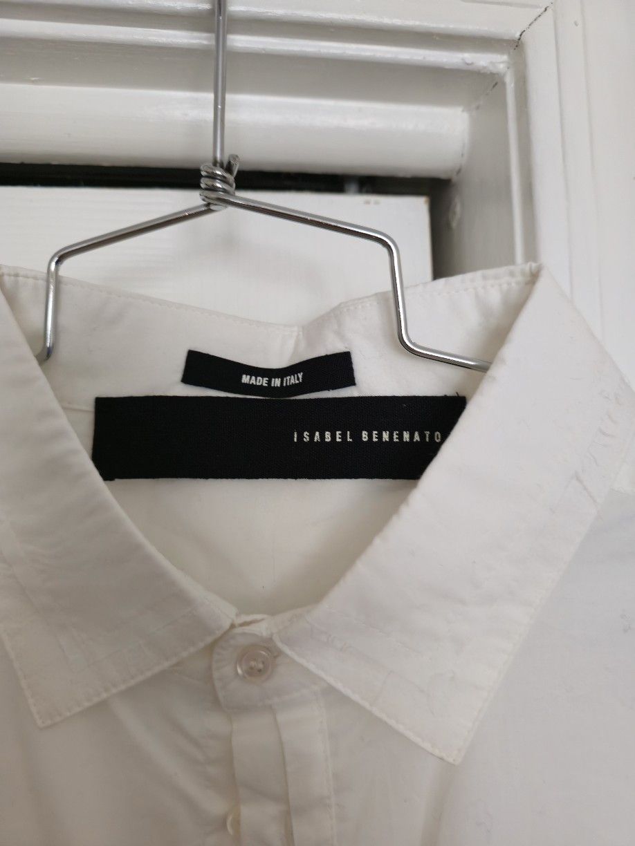 Isabel Benenato White Graphic Print Oversized Shirt Size US XL / EU 56 / 4 - 3 Thumbnail