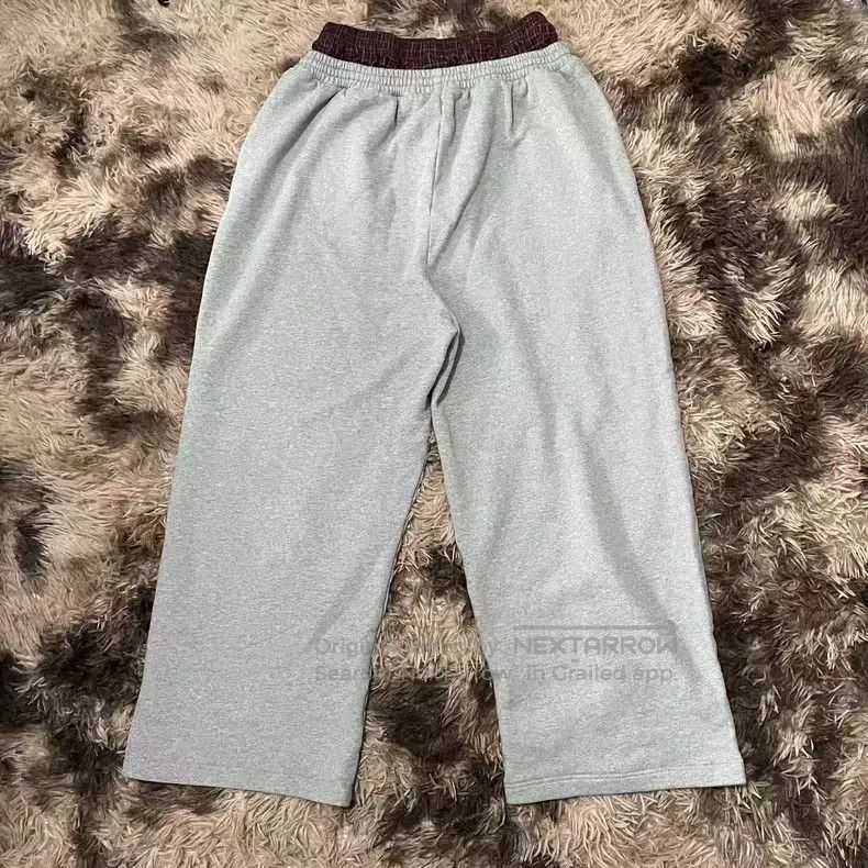 Balenciaga Balenciaga size S Double Waist Wide Leg Grey Plaid Trouser Size US 27 - 2 Thumbnail