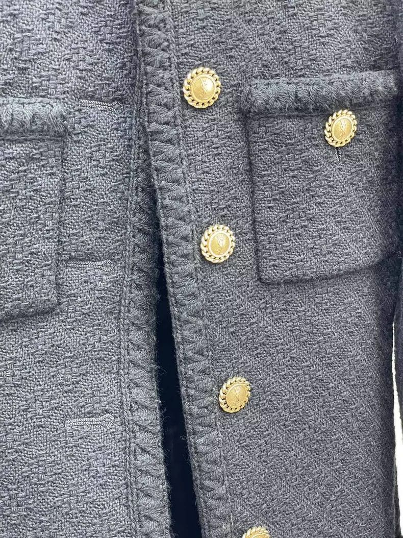 Yves Saint Laurent saint laurent Gold-button tweed jacket 2501-Nextarrow Size XXS / US 00 / IT 34 - 4 Thumbnail