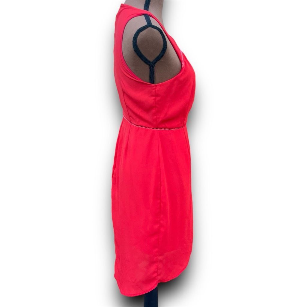 Other Sienna Sky Vibrant Red Dress Eyelet Details Throughout Bodic Size S / US 4 / IT 40 - 7 Thumbnail