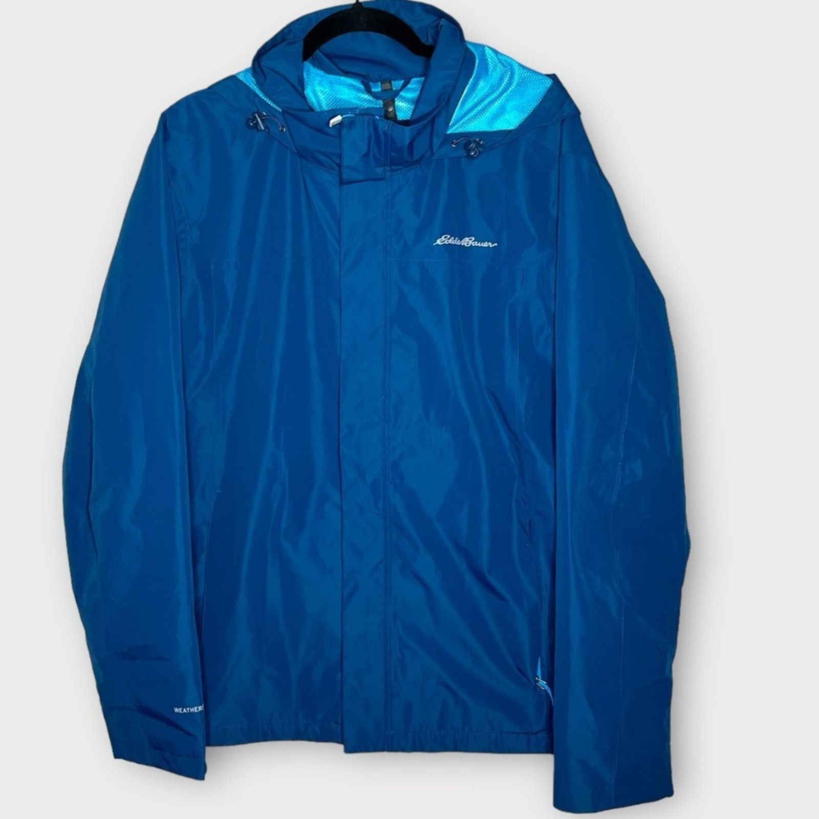 Eddie Bauer EDDIE BAUER Weatheredge blue hooded windbreaker jacket Size US L / EU 52-54 / 3 - 1 Thumbnail