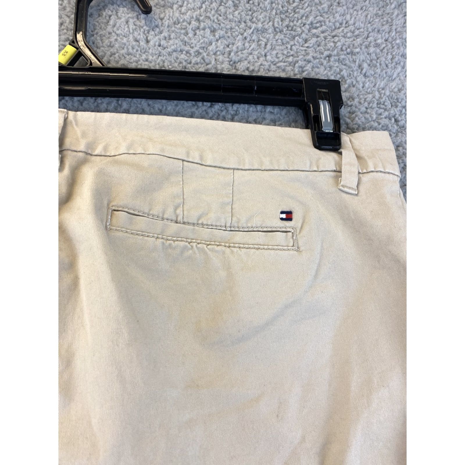Tommy Hilfiger Tommy Hilfiger Women's 14 Khaki Button Flat Front Straight Leg Pants /59-21 Size 36" / US 14 / IT 50 - 8 Thumbnail