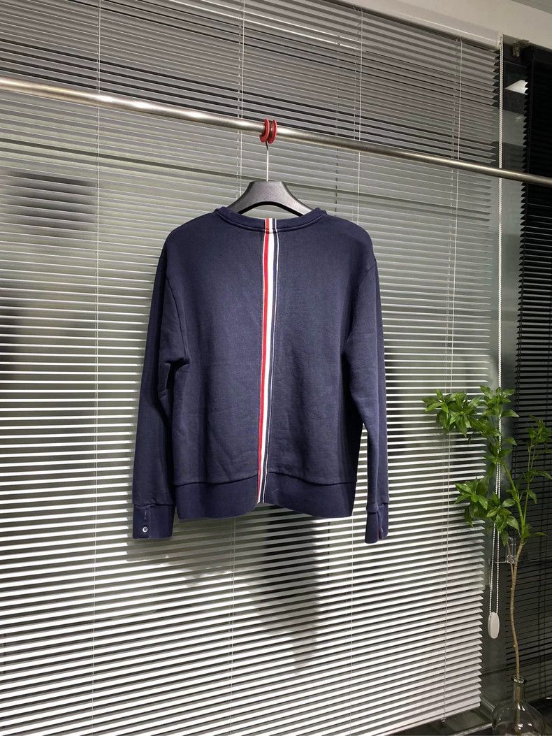Thom Browne Thom Browne size4 Knitted pullover hoodie with colored stri Size US XL / EU 56 / 4 - 1 Thumbnail