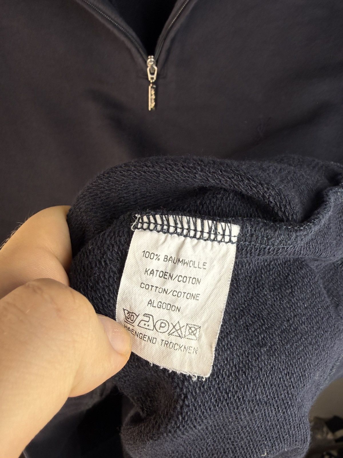 Yves Saint Laurent 90s YSL Sweatshirt 1/4 Quarter Zip Sweater Old Money Vintage Size US XL / EU 56 / 4 - 9 Thumbnail