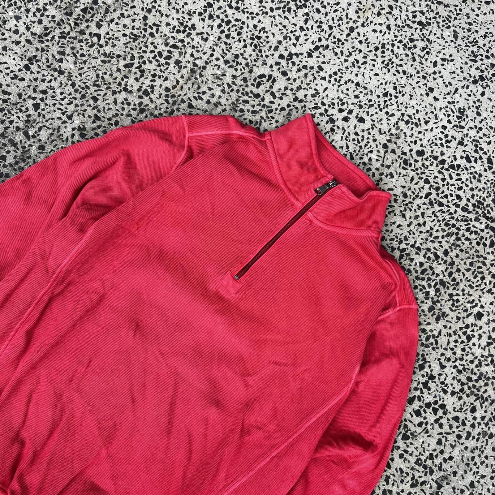 Gaziano & Girling Red Antique French Vintage Quarter Zip Sweatshirt 🏔️ Size S / US 4 / IT 40 - 2 Thumbnail