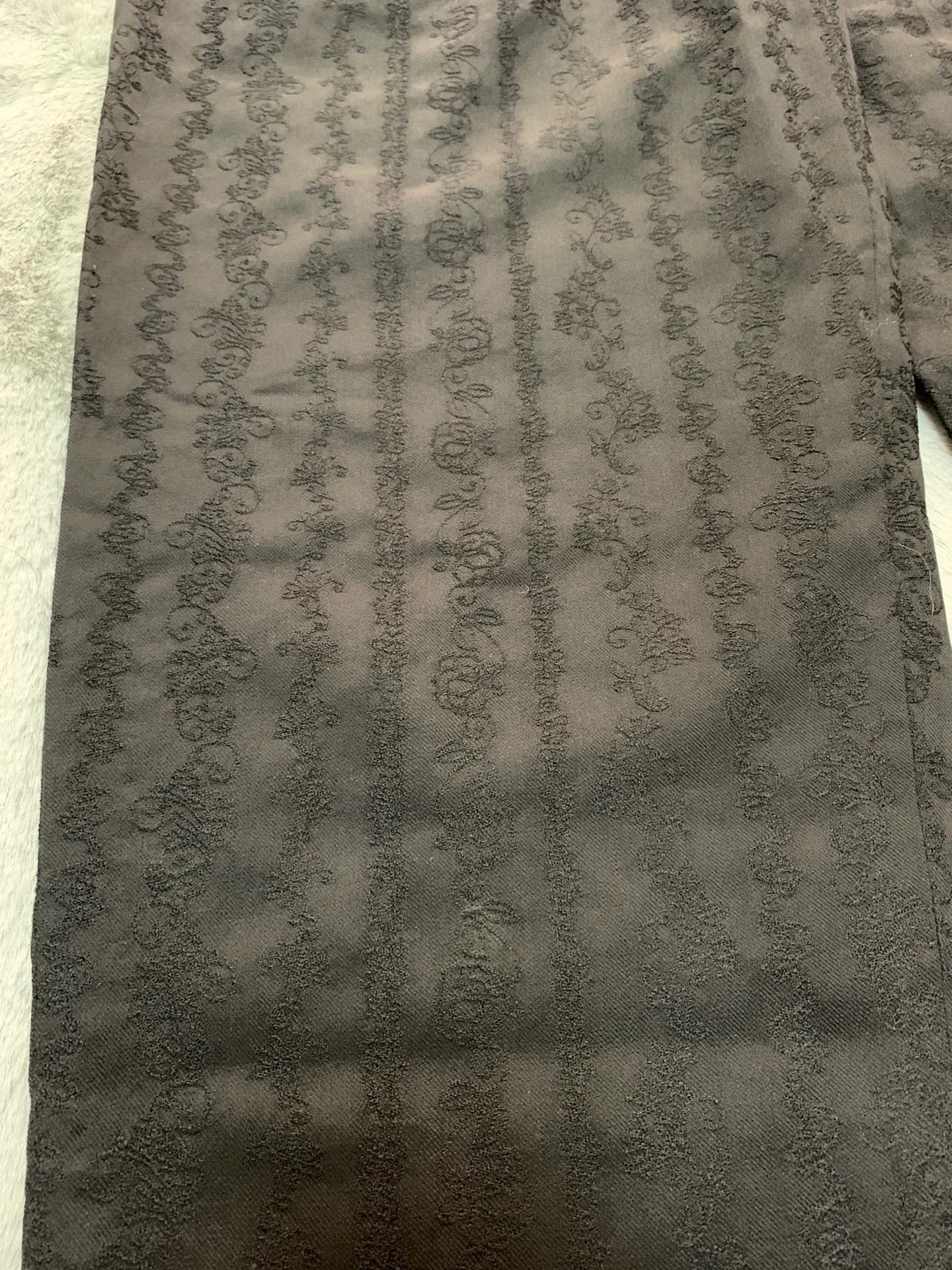 Saint Laurent Paris SAINT LAURENT SLP 22SS Runway Black 3D Embroidery Trousers Size US 30 / EU 46 - 7 Thumbnail