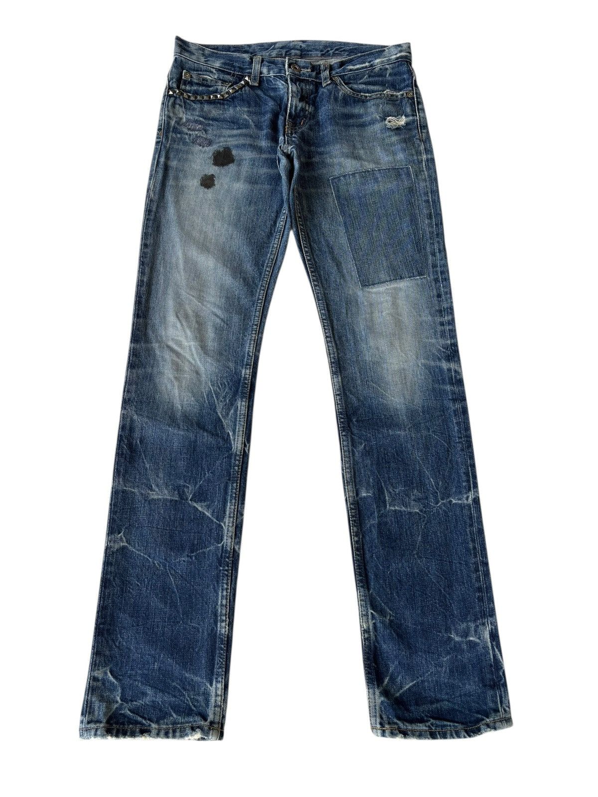 Hysteric Glamour × Undercover GRAIL🔥ARCHIVE HYSTERICS PUNK STUDDED DISTRESSED DENIM JEANS Size US 31 - 3 Thumbnail