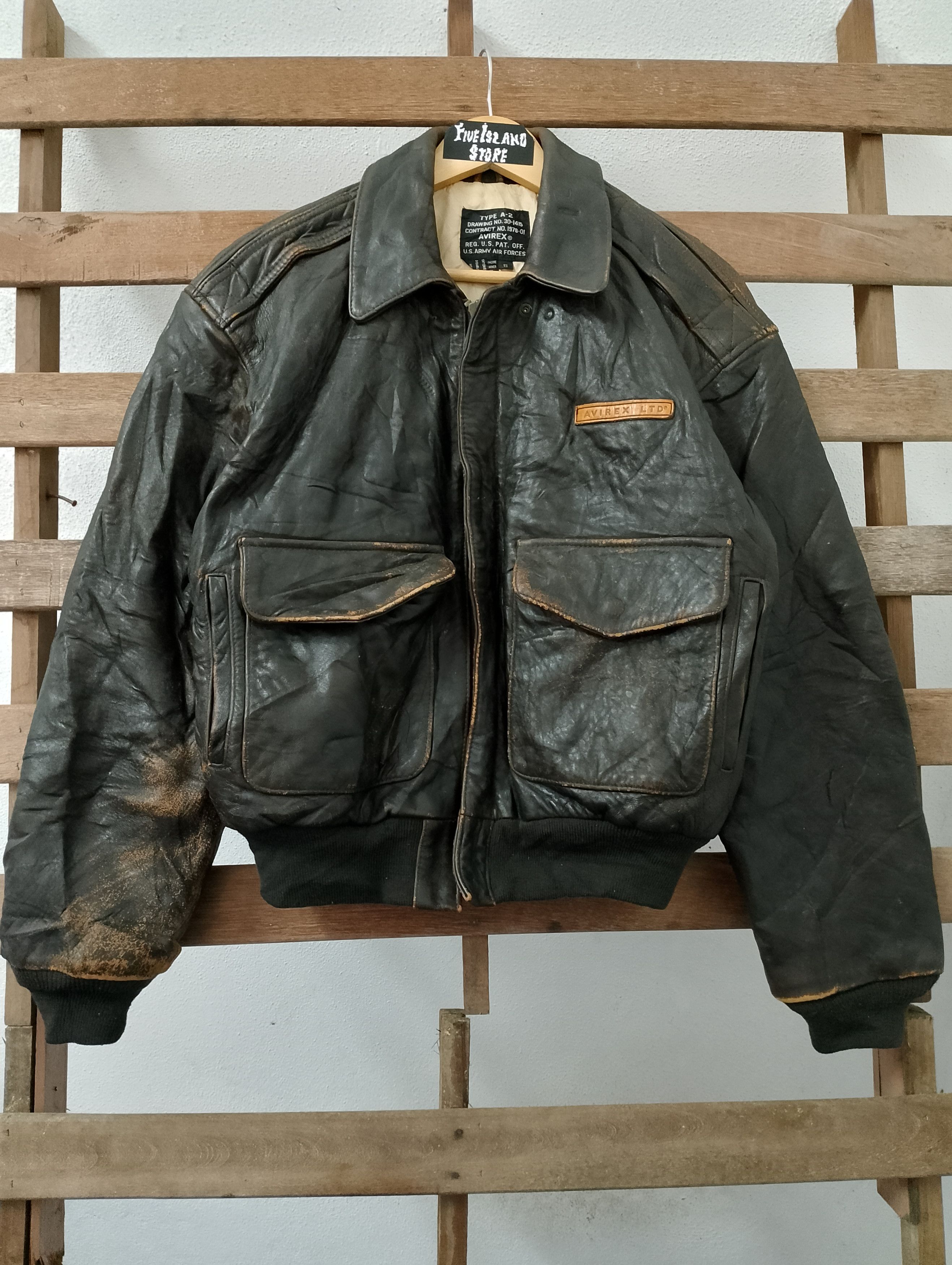 Avirex × Leather Jacket × Vintage Vintage US Army Air Force Type A 