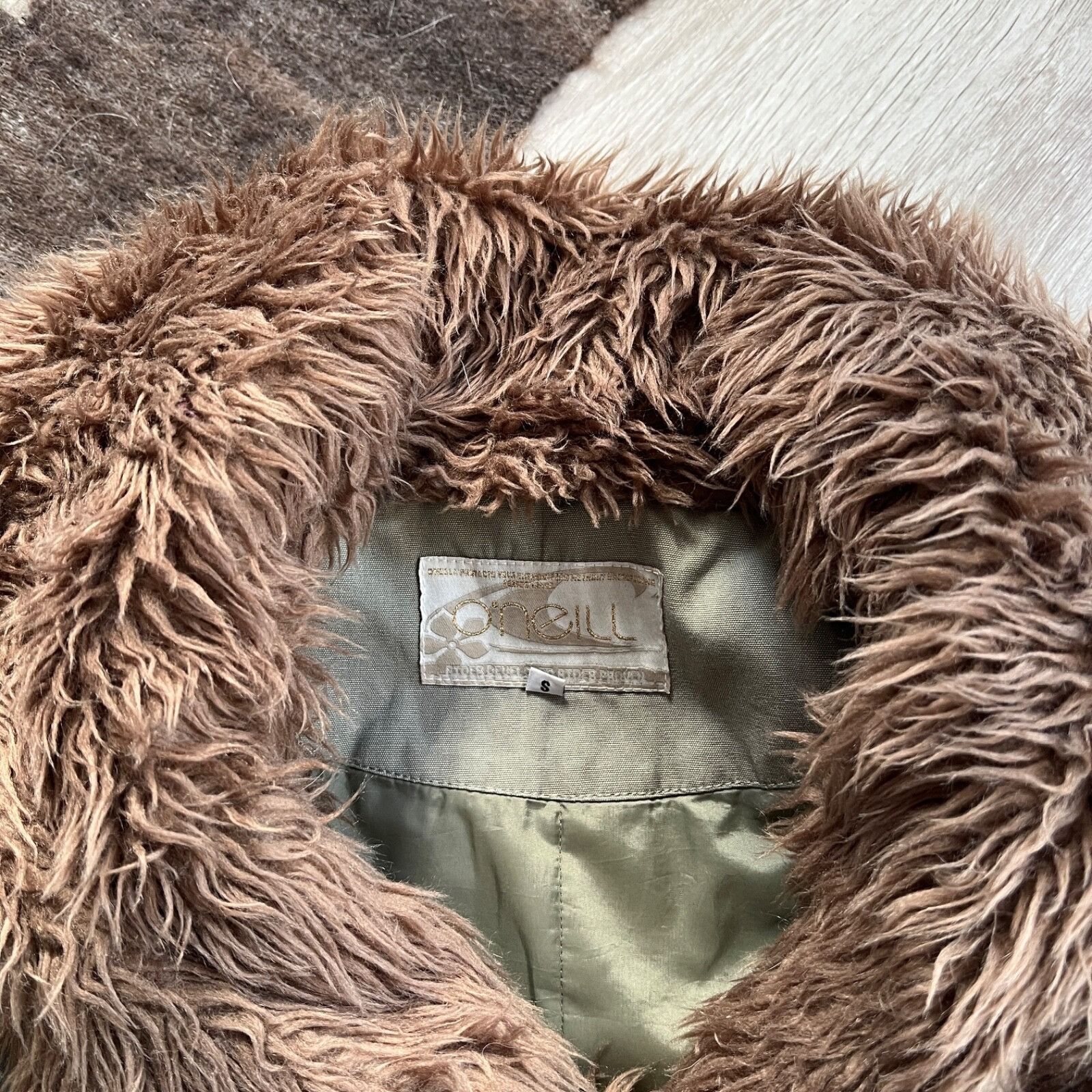 O'Neill O'Neill Vintage Y2K Fur Trim Cotton Crop Jacket 8927AC Size S / US 4 / IT 40 - 4 Thumbnail