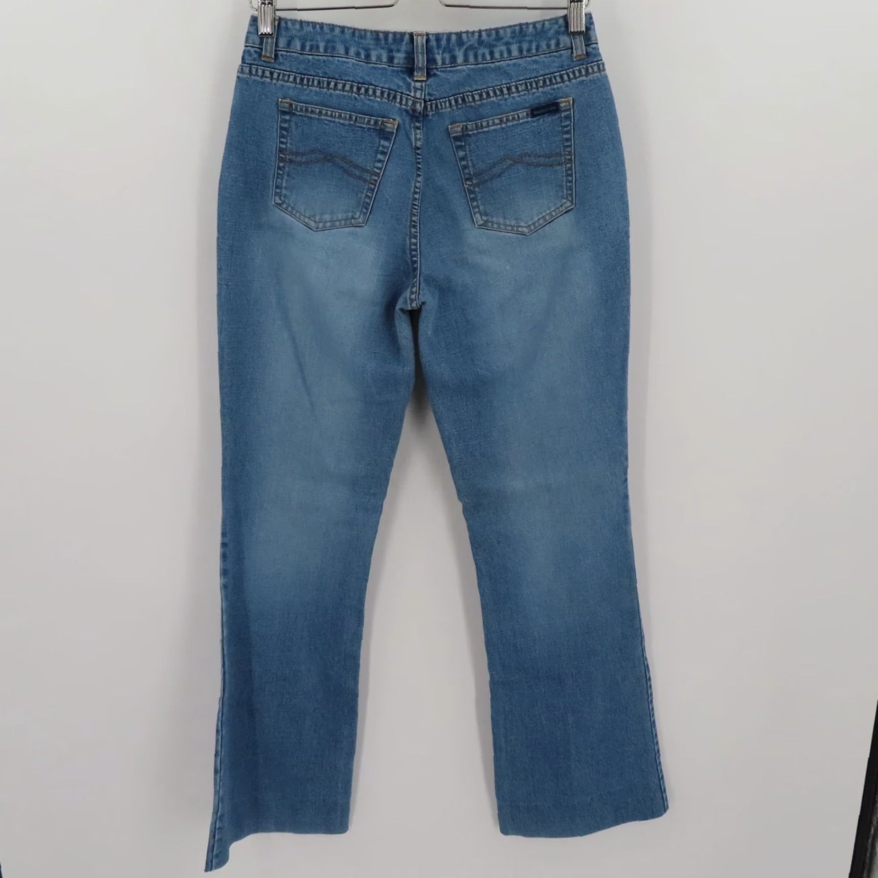 Vintage VINTAGE Weathervane Jeans Flared 5-Pocket Denim Blue Juniors 5 Regular 31" Inseam Boys? Womens? Size 27" / US 4 / IT 40 - 4 Thumbnail