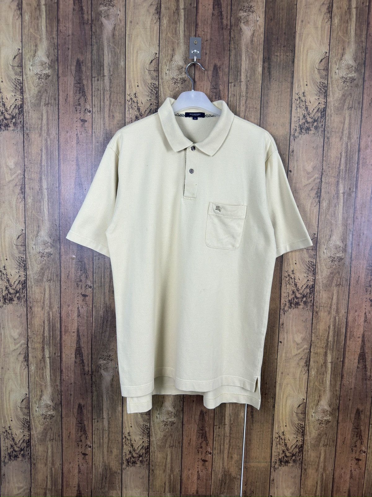 Burberry Burberry London Novacheck Cream Single Pocket Polo A290 Size US M / EU 48-50 / 2 - 1 Thumbnail