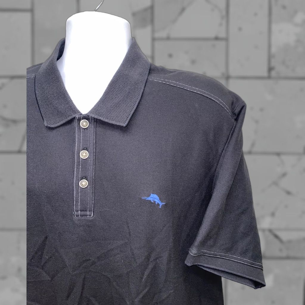 Tommy Bahama Tommy Bahama Polo Shirt Golf Short Sleeve Black XL Mens Pima Cotton Size US XL / EU 56 / 4 - 1 Thumbnail