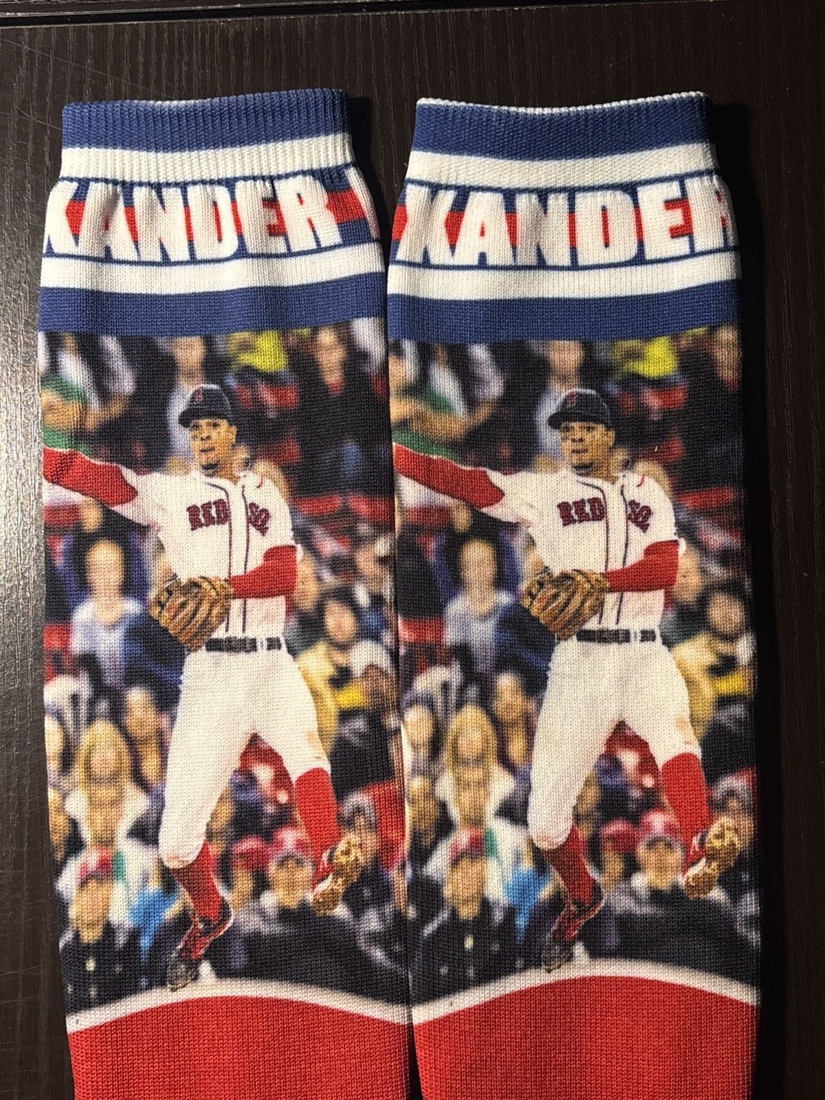 MLB Boston Red Sox Xander Bogaerts Socks Crew National Grid Size ONE SIZE - 2 Thumbnail