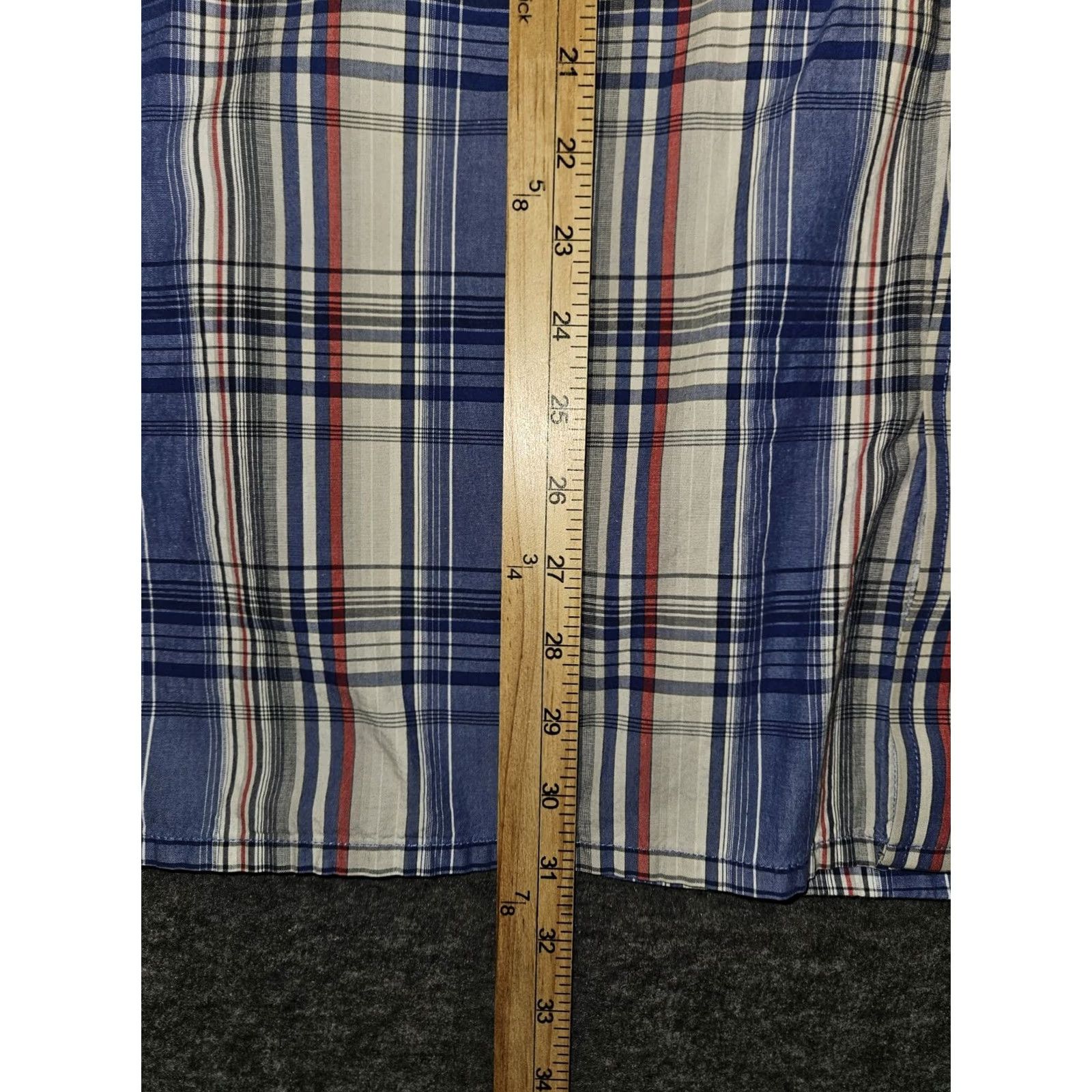 Southpole Southpole Button-Up Shirt Men's XL Blue Plaid Short Sleeve Casual Hip Hop Y2K Size US XL / EU 56 / 4 - 4 Thumbnail